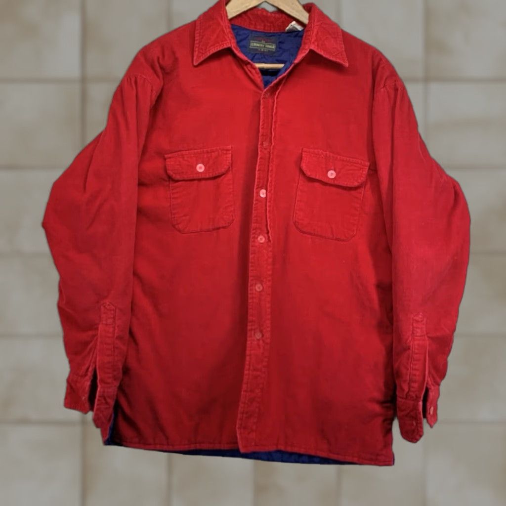 Vintage VINTAGE Sportswear by Country Touch Corduroy Button-Up Shirt Men’s Medium Red 70s Grunge Rock Size US M / EU 48-50 / 2 - 1 Thumbnail