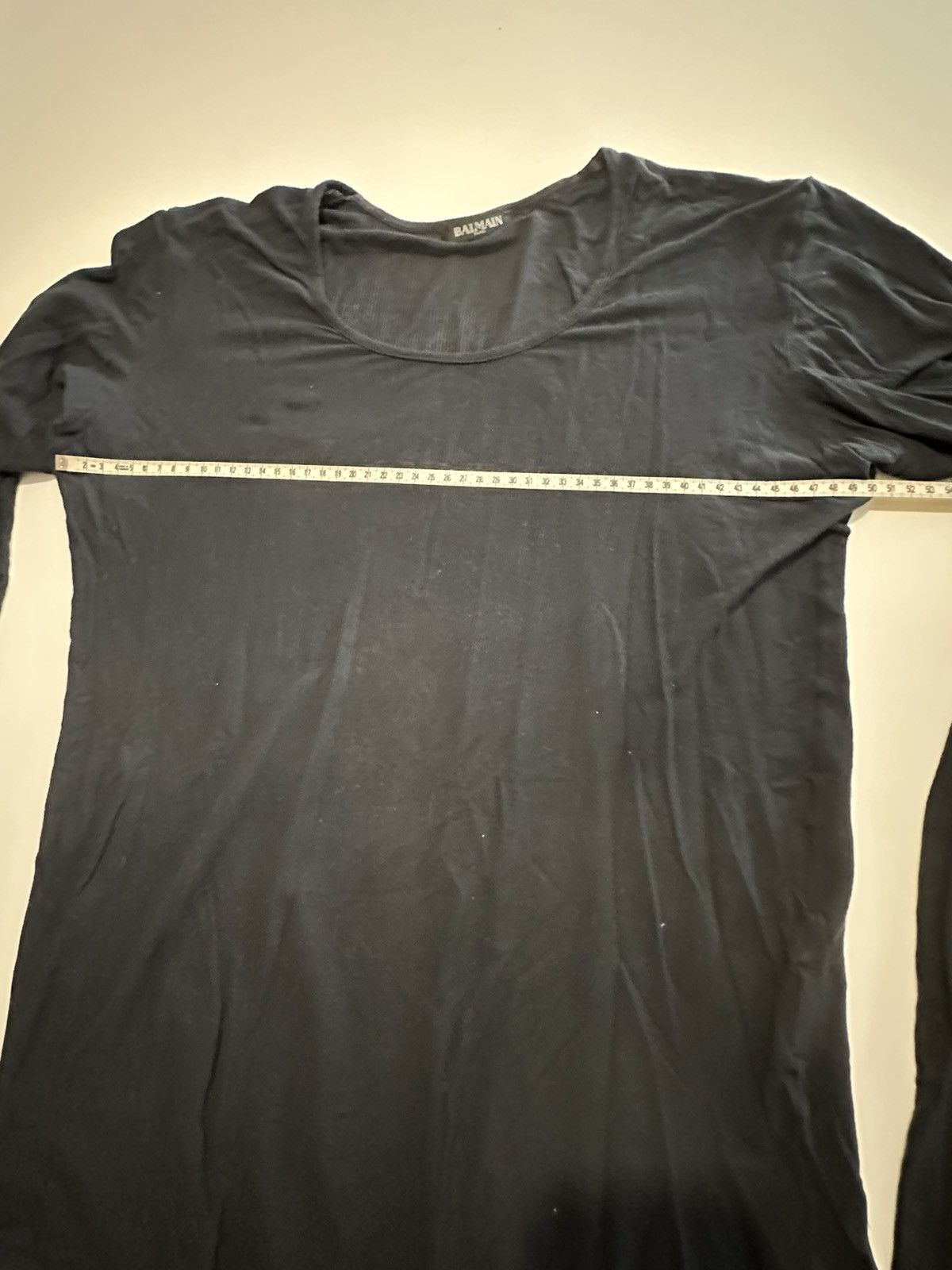 Balmain Balmain Ribbed Long Sleeve T Shirt Size US M / EU 48-50 / 2 - 9 Thumbnail