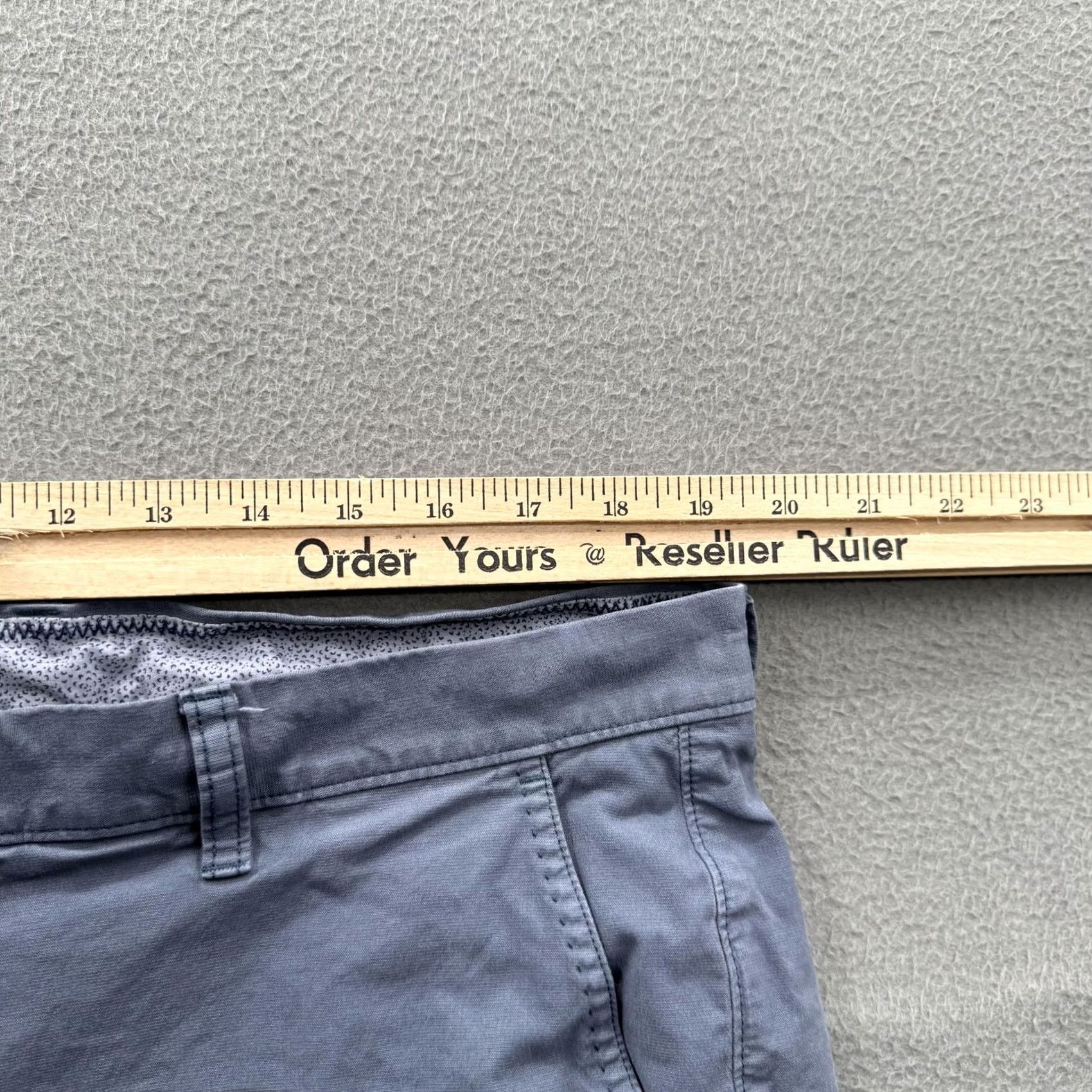 johnnie-O johnnie-O Shorts Mens 38 Blue Chino Stretch 8 Inseam Casual Cotton Summer Size US 38 / EU 54 - 4 Thumbnail