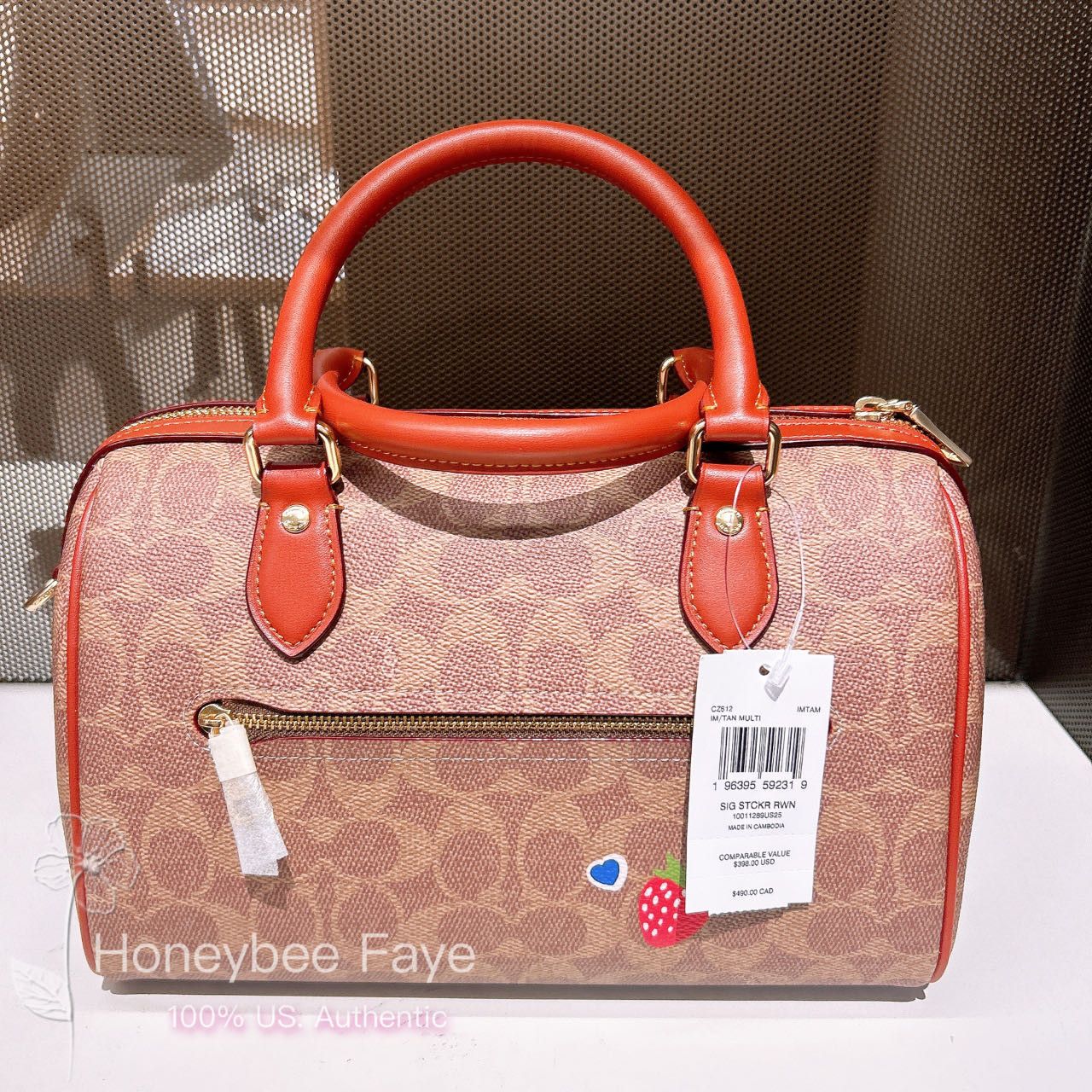 Coach Rowan Satchel Bag In Signature Canvas With Sticker CZ612 Size ONE SIZE - 3 Thumbnail