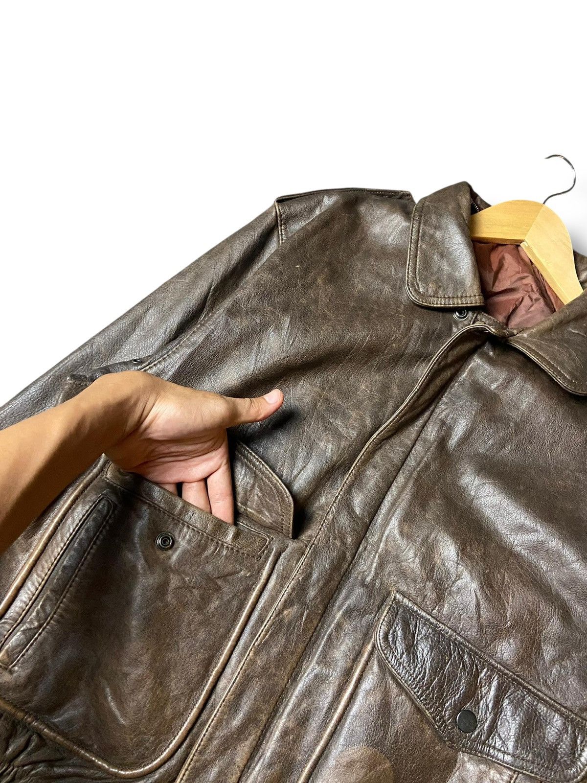Japanese Brand Japanese Brand Leather Jacket with Double Pocket (147) Size US XS / EU 42 / 0 - 4 Thumbnail