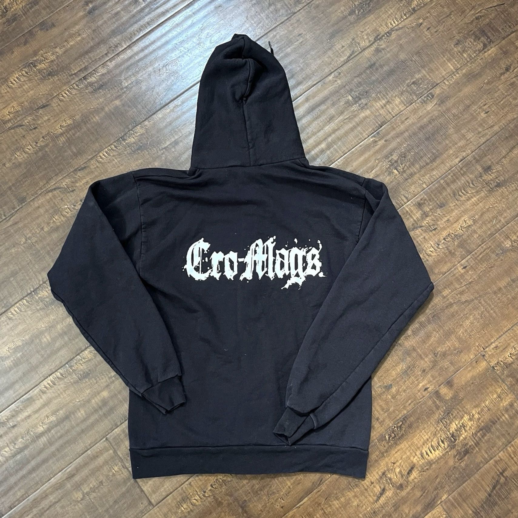 Port & Company VINTAGE Cro-Mags Hoodie Mens Small Black Graphic Print 80s 90s Punk Rock Size US S / EU 44-46 / 1 - 2 Thumbnail