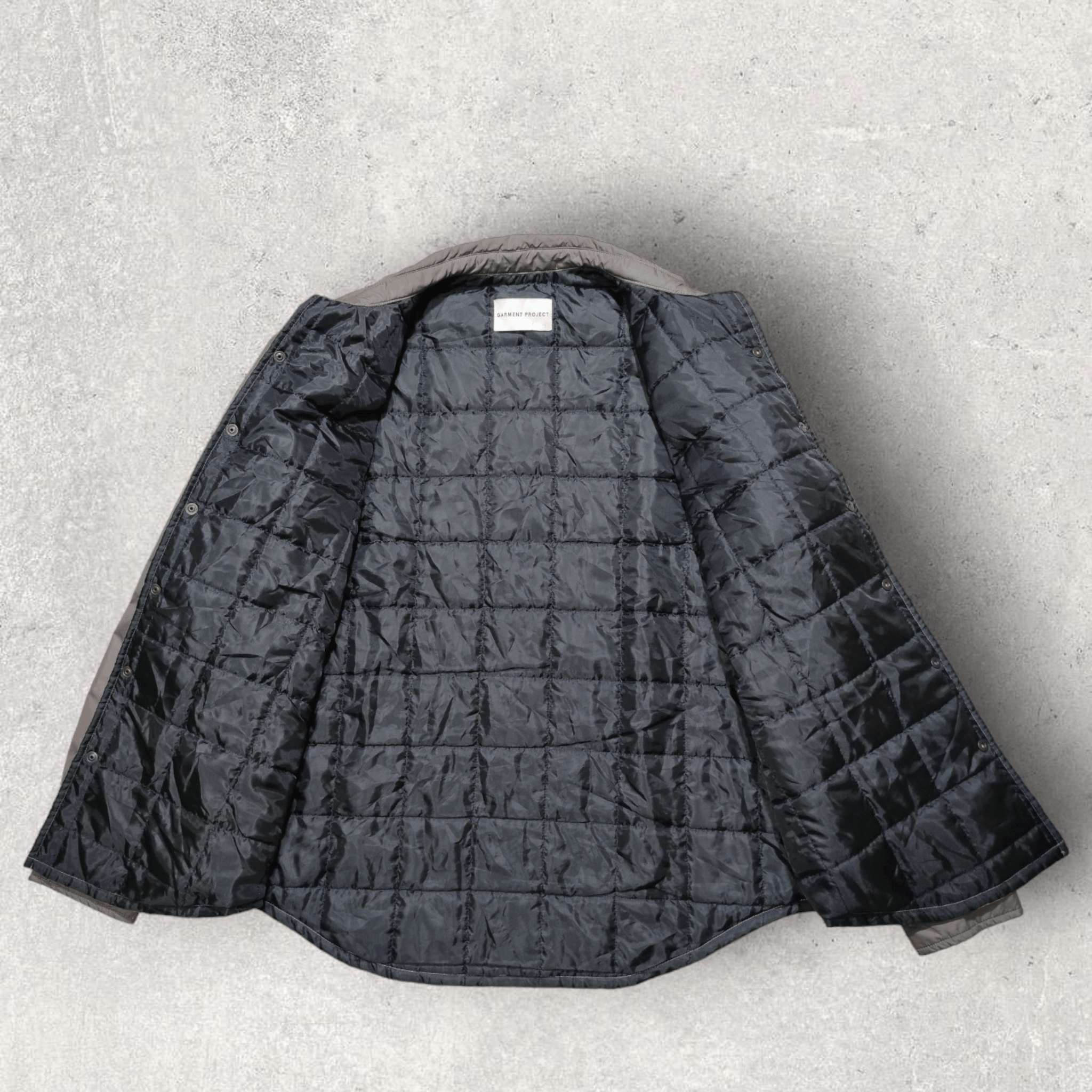 Garment Project Garment Project Padded Nylon Gray Shirt Jacket Large Size US L / EU 52-54 / 3 - 3 Thumbnail