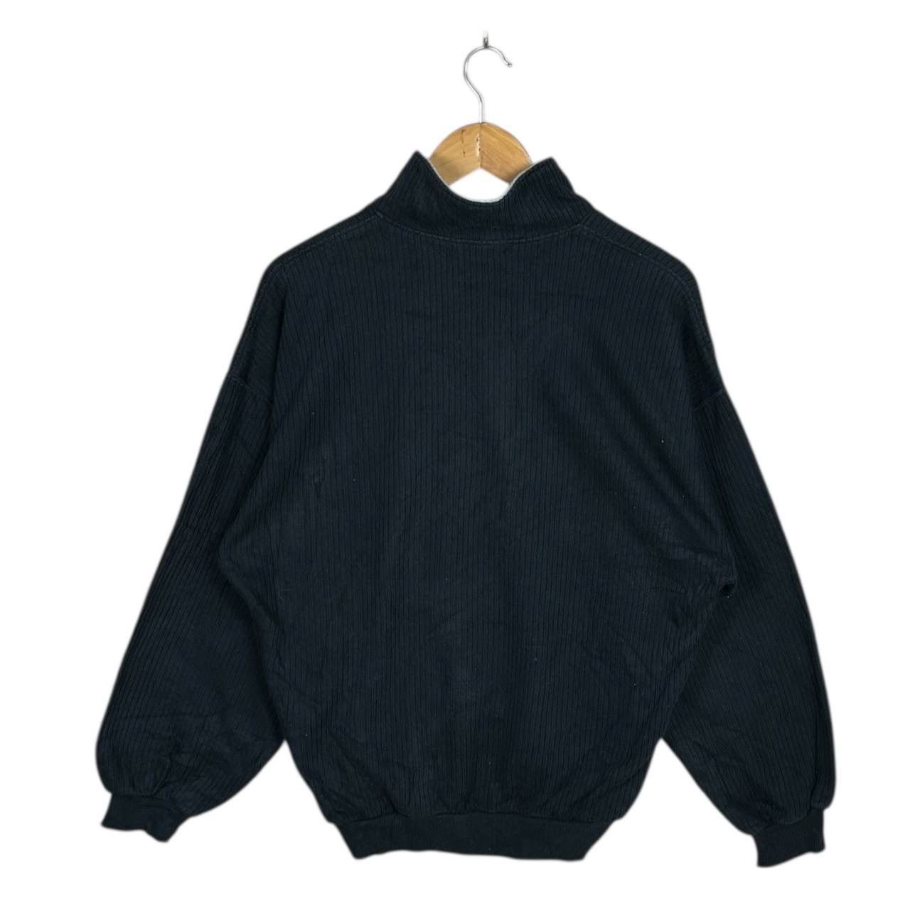 Fred Perry Vintage Fred Perry Navy Ribbed Button Mock Neck Sweatshirt Size US L / EU 52-54 / 3 - 2 Thumbnail