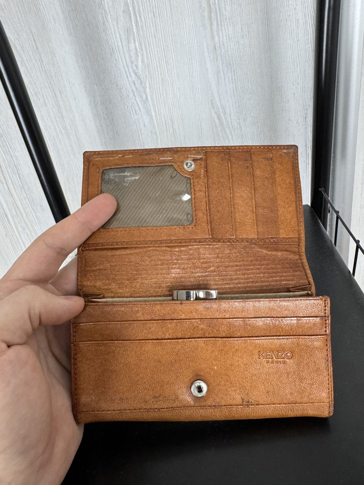 Genuine Leather Kenzo vintage brown leather wallet Size ONE SIZE - 7 Thumbnail
