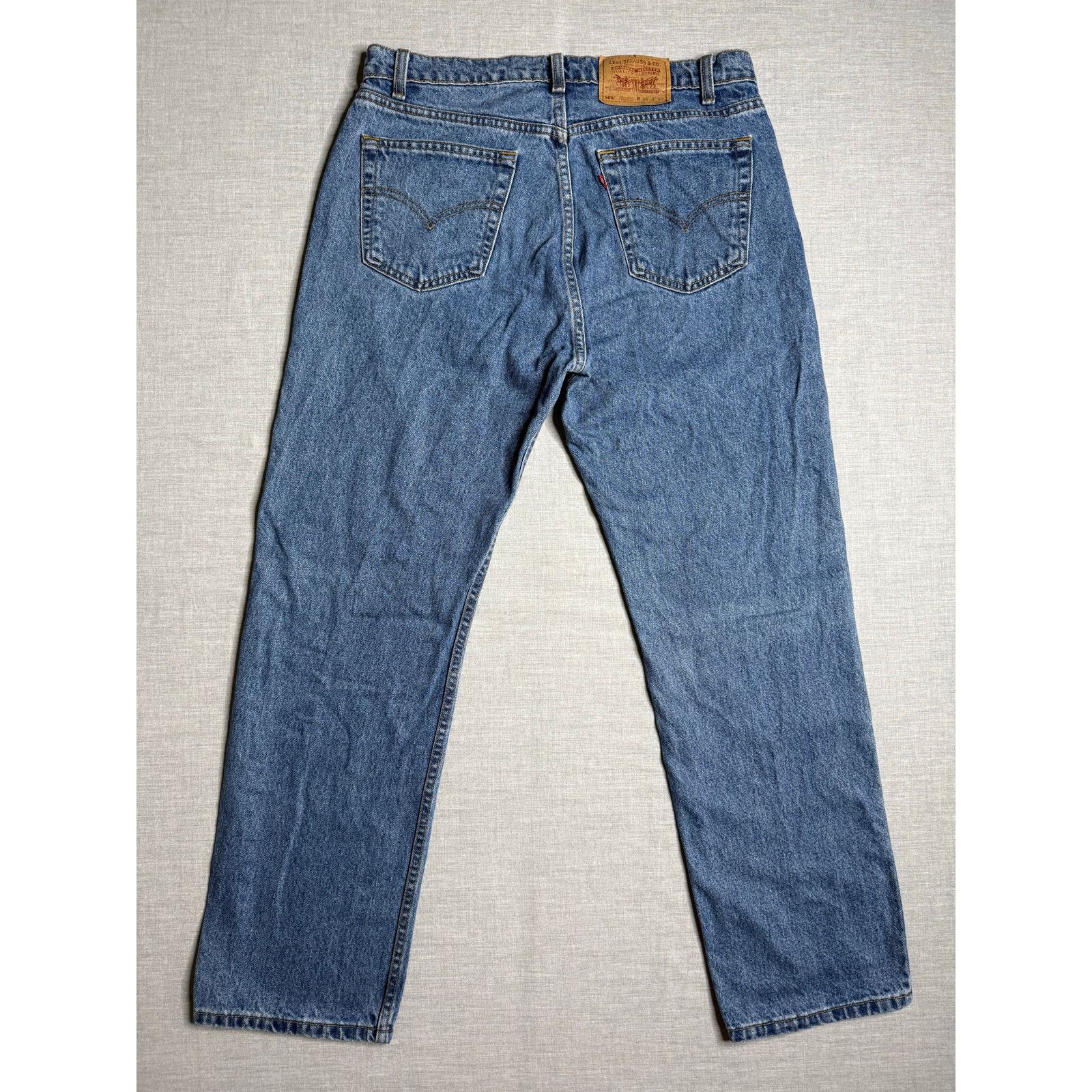 Levi's × Levi's Vintage Clothing × Vintage Vintage 90s Levi’s 505 Regular Fit Straight Leg Jeans 36x30 Size US 36 / EU 52 - 1 Thumbnail