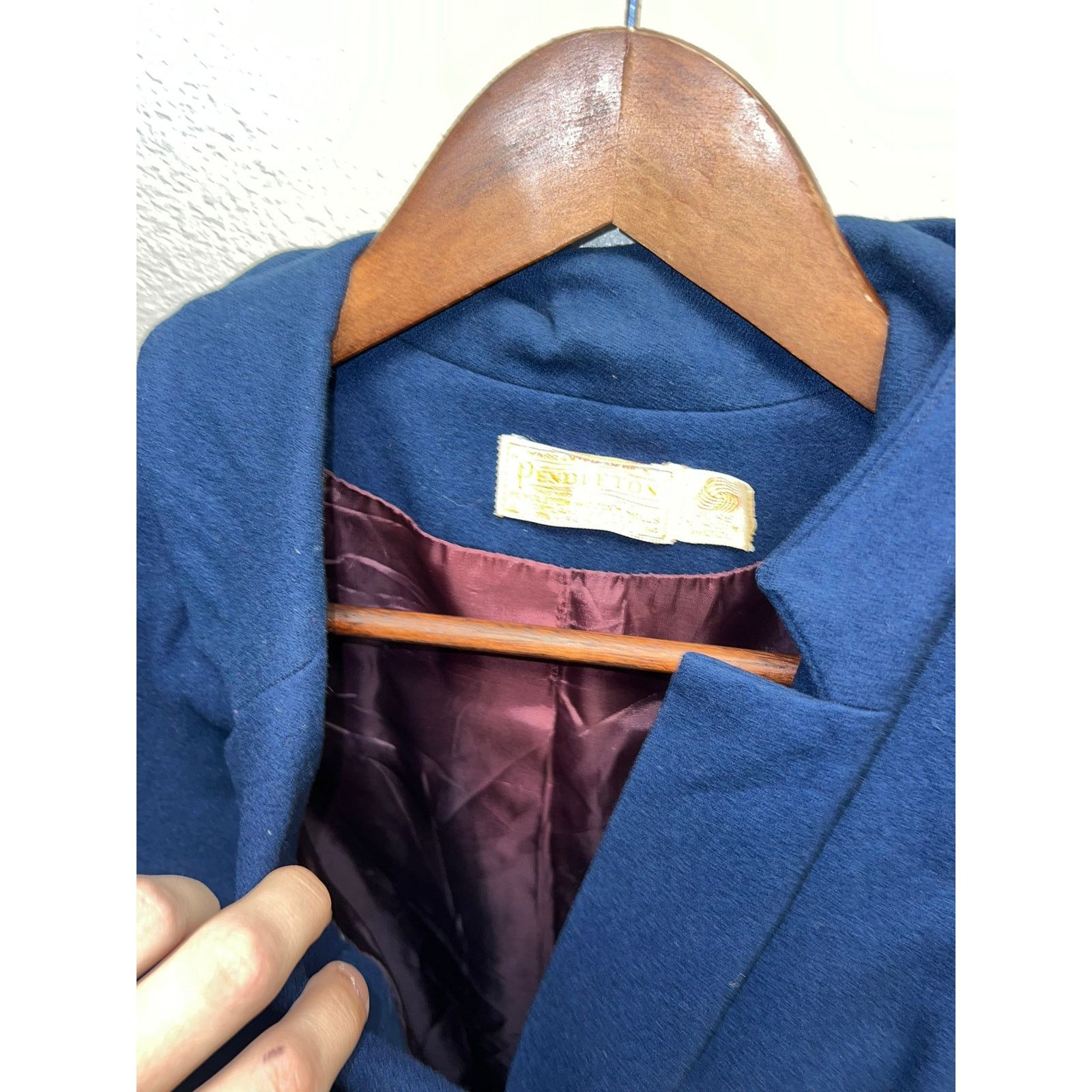 Vintage Womens Vintage Pendleton Blazer Jacket Virgin Wool 14 80s Size XL / US 12-14 / IT 48-50 - 6 Thumbnail