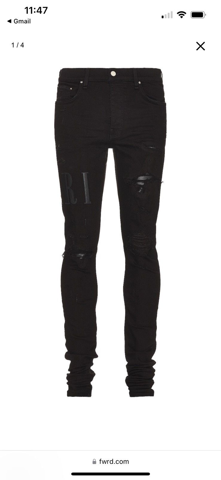 Amiri Leather Core Logo Jean Size US 32 / EU 48 - 1 Thumbnail