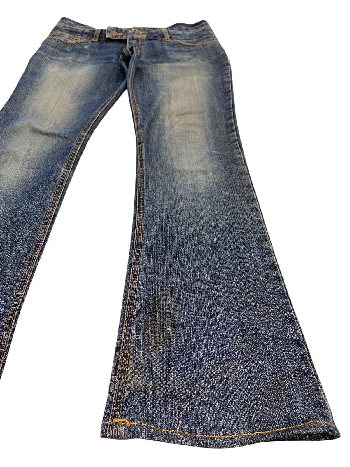 Other Japanese Brand Double Waist Style Faded Jeans Size US 32 / EU 48 - 6 Thumbnail