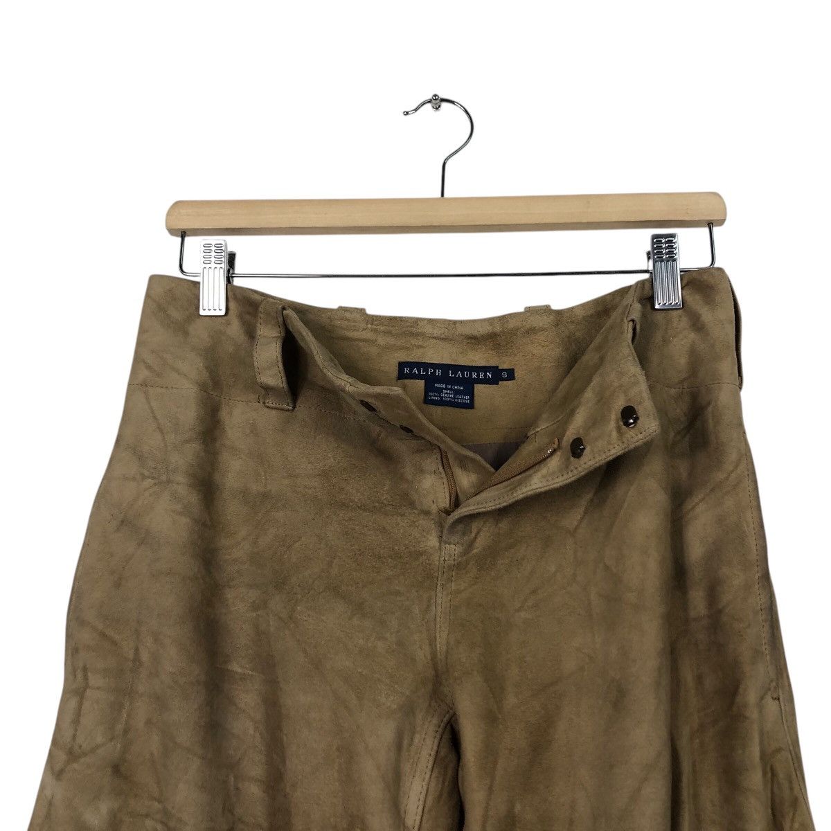Ralph Lauren Archival Ralph Lauren Suede Leather Wide Leg Pants Size US 30 / EU 46 - 15 Thumbnail