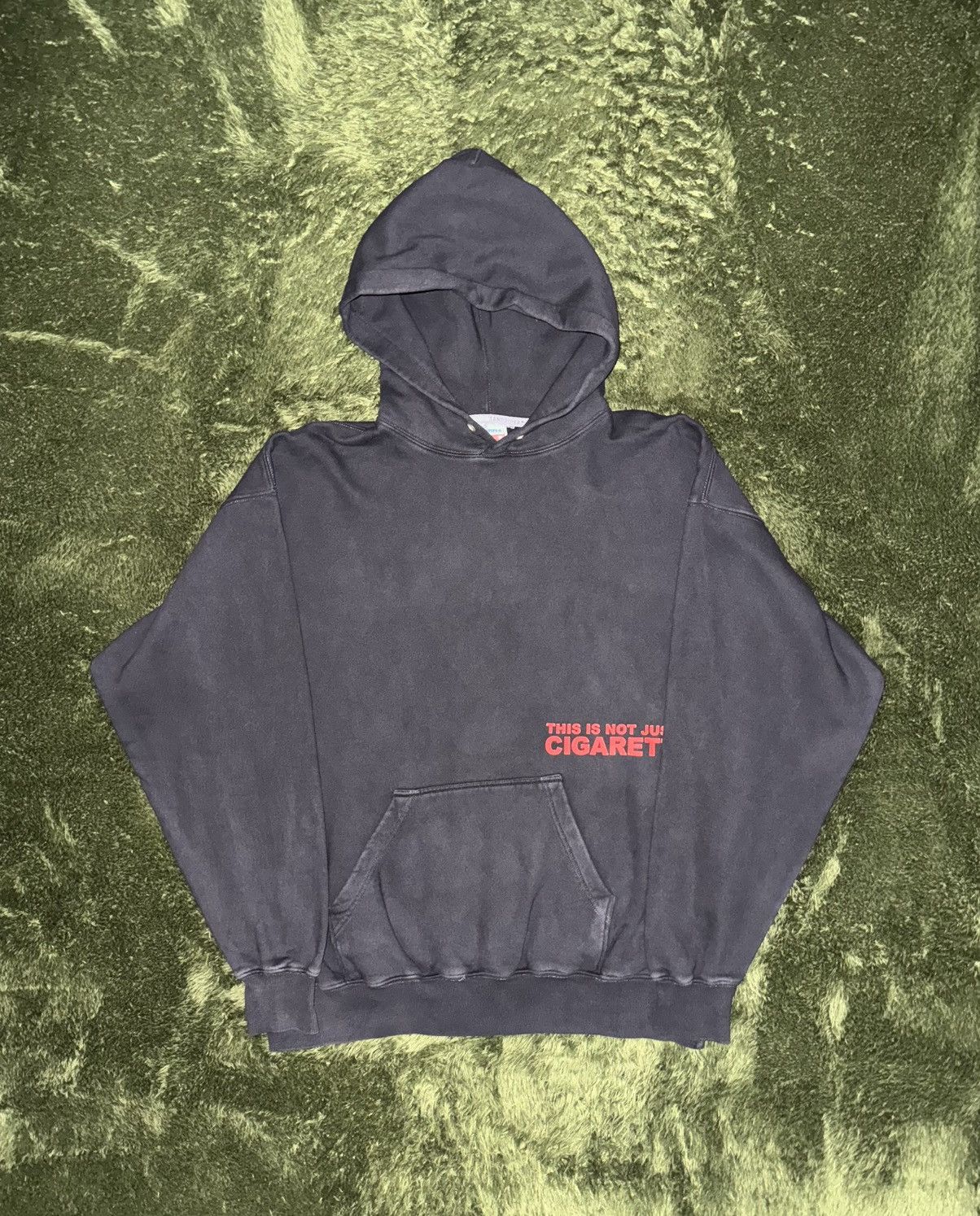 Japanese Brand [2] Sandpiper Cigarette Graphic Print Washed Hoodie Black Size US XL / EU 56 / 4 - 1 Thumbnail