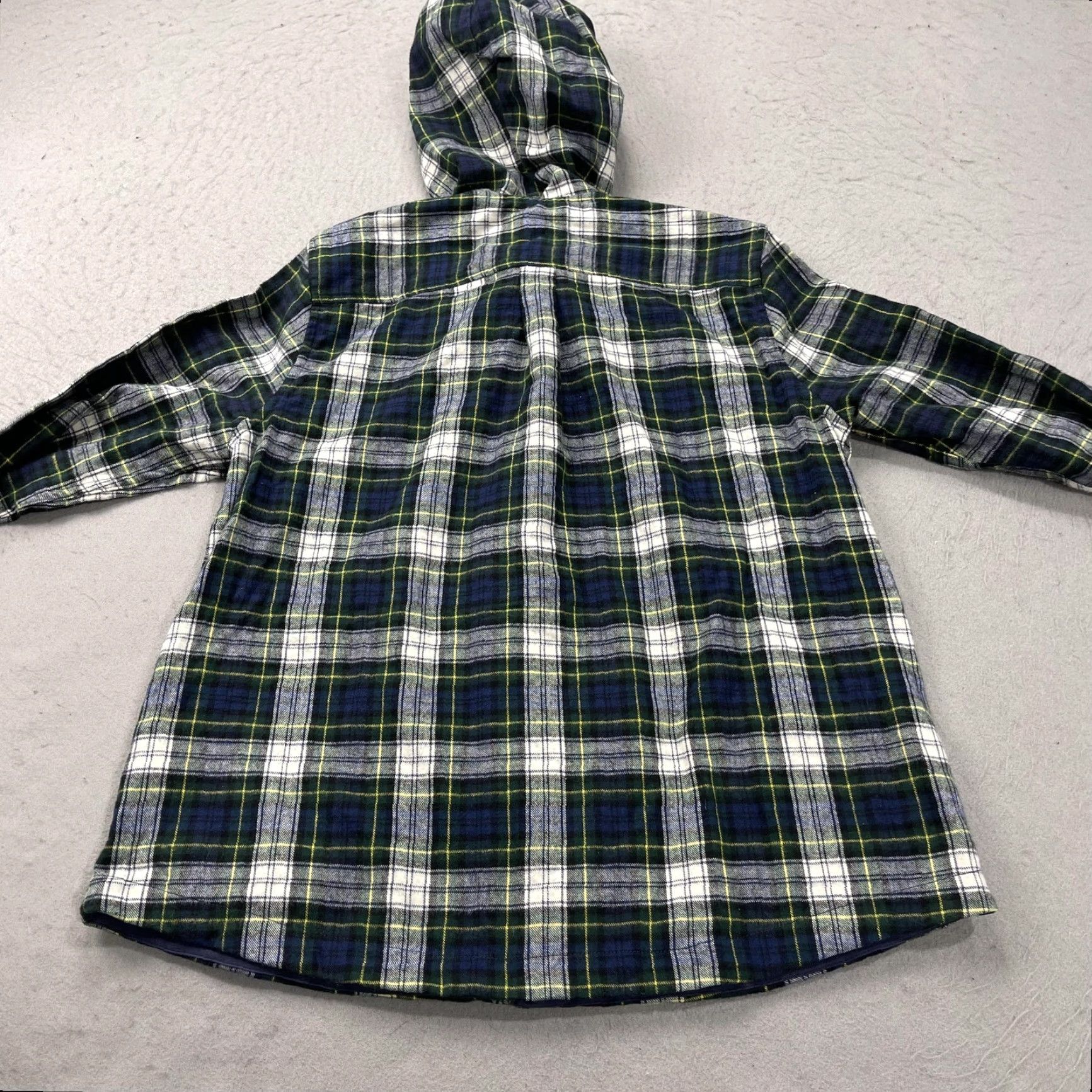 Vintage L.L. Bean Hoodie Womens Medium Green Blue Scotch Plaid Relaxed Fit Cotton Flannel Shirt? Size M / US 6-8 / IT 42-44 - 7 Thumbnail