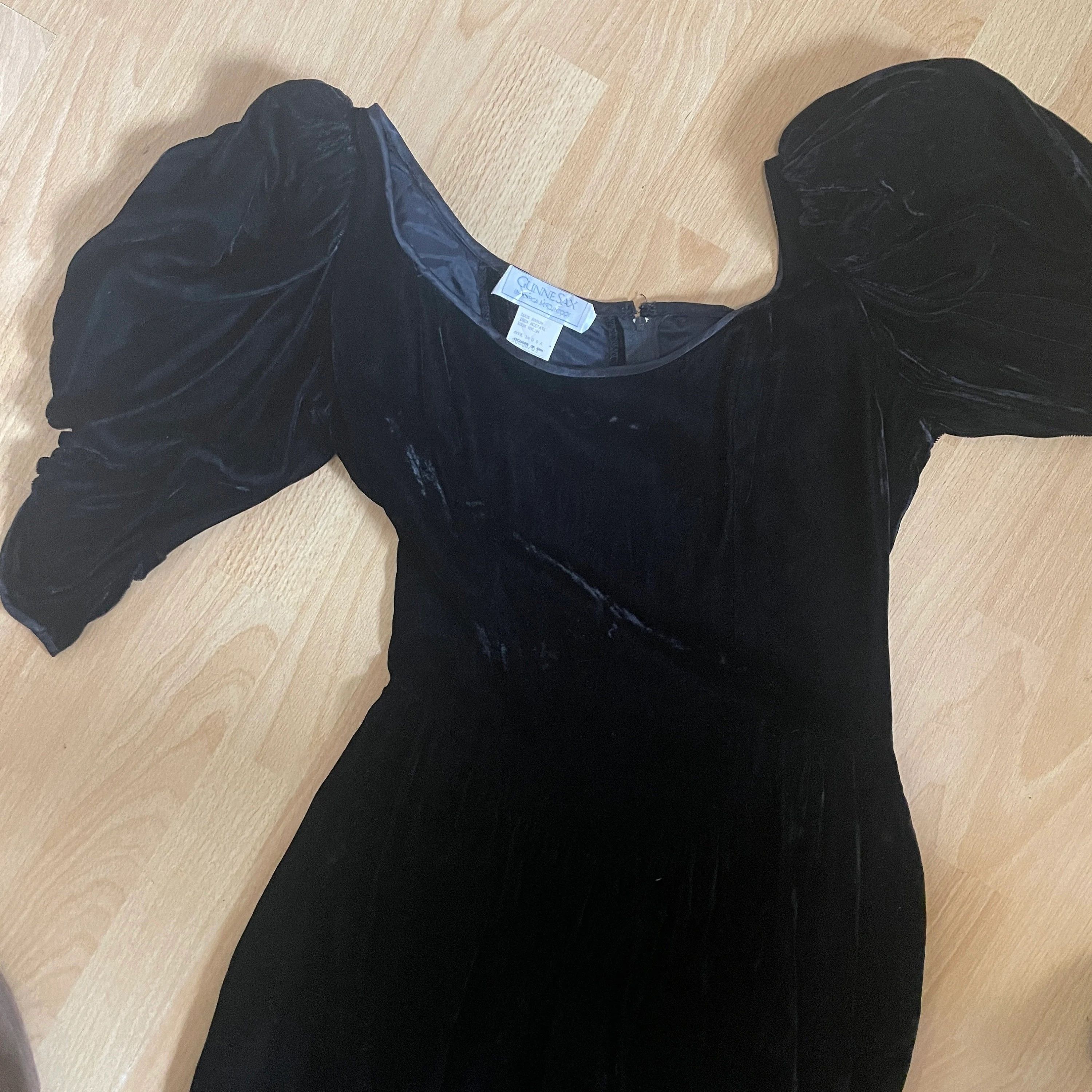 Jessica McClintock Gunne Sax Jessica McClintock Crushed Velvet Dress Prom Gown Size L / US 10 / IT 46 - 4 Thumbnail