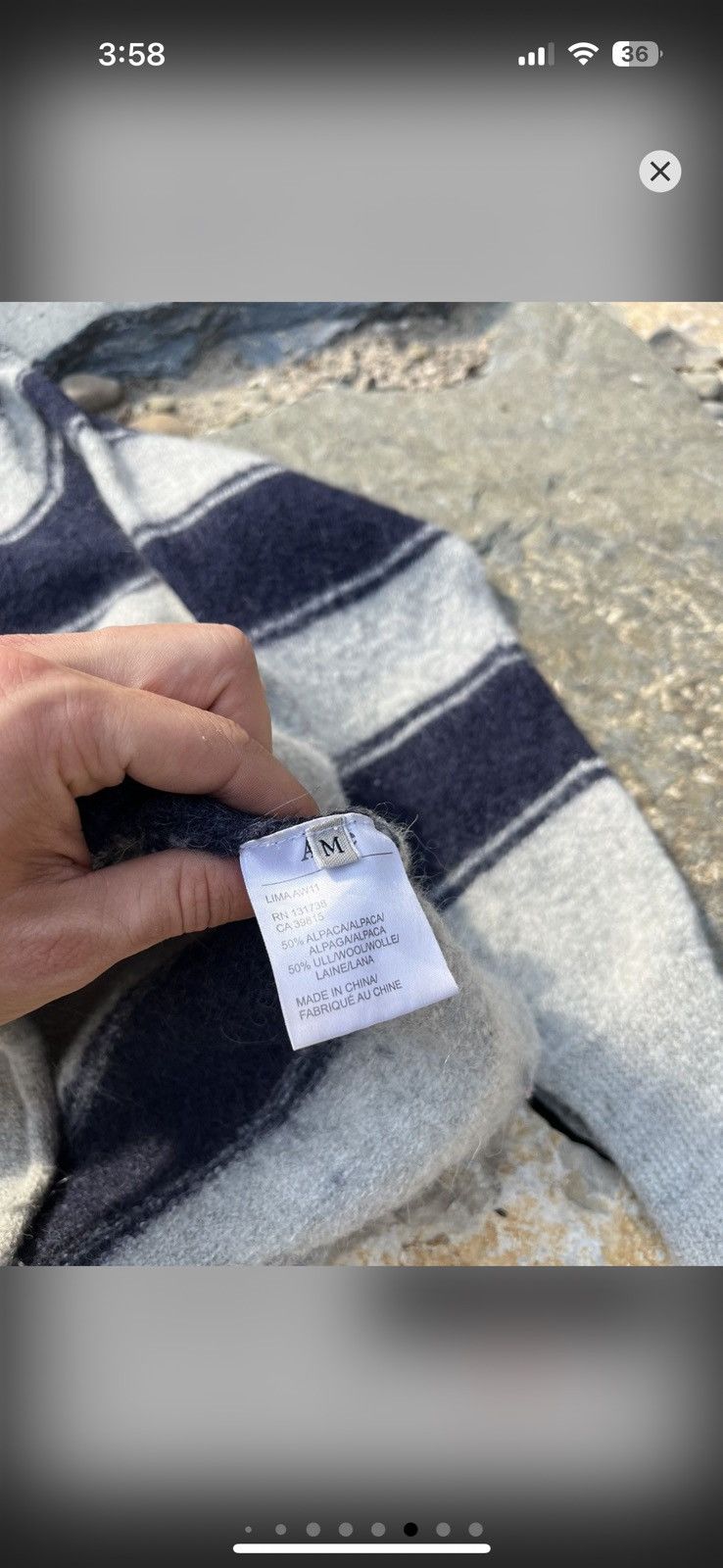 Acne Studios Acne Studios Lima AW11 alpaca wool striped sweater navy y2k Size S / US 4 / IT 40 - 13 Thumbnail