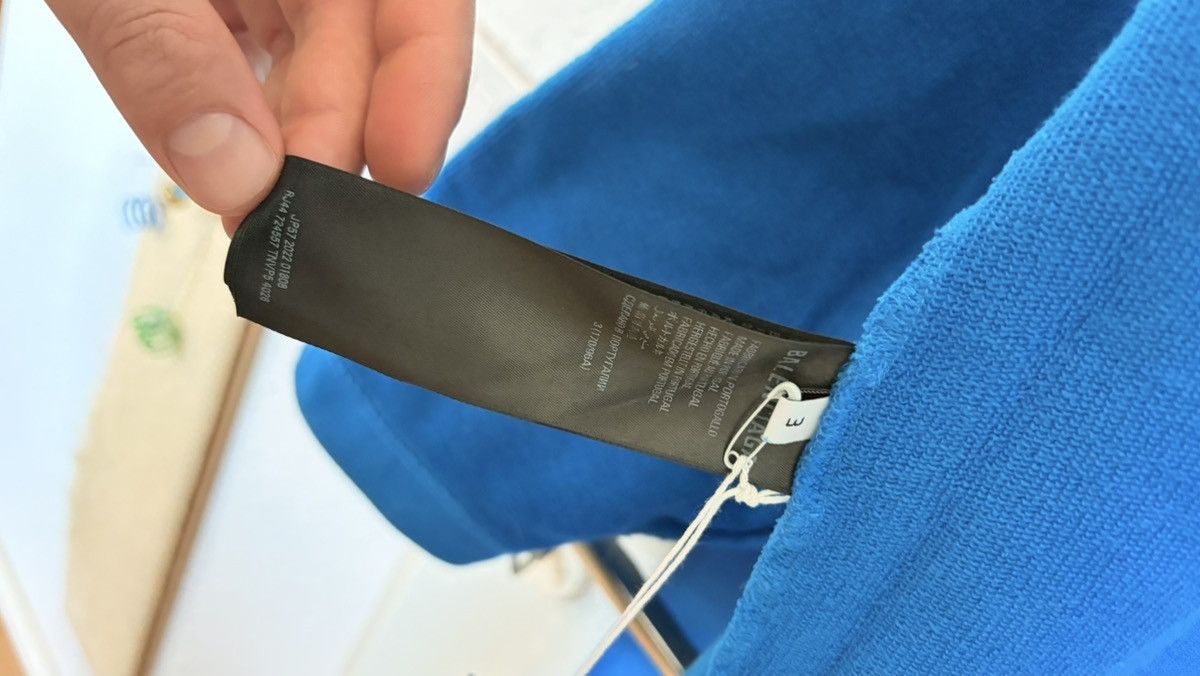 Adidas × Balenciaga Adidas x Balenciaga Sz.3 Blue Trefoil Zip Sweatshirt Size US L / EU 52-54 / 3 - 5 Thumbnail