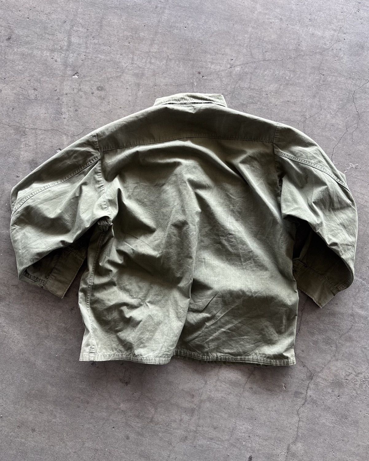 Vintage 60s US.ARMY OG Jungle Fatigue Military Jacket Size US L / EU 52-54 / 3 - 7 Thumbnail