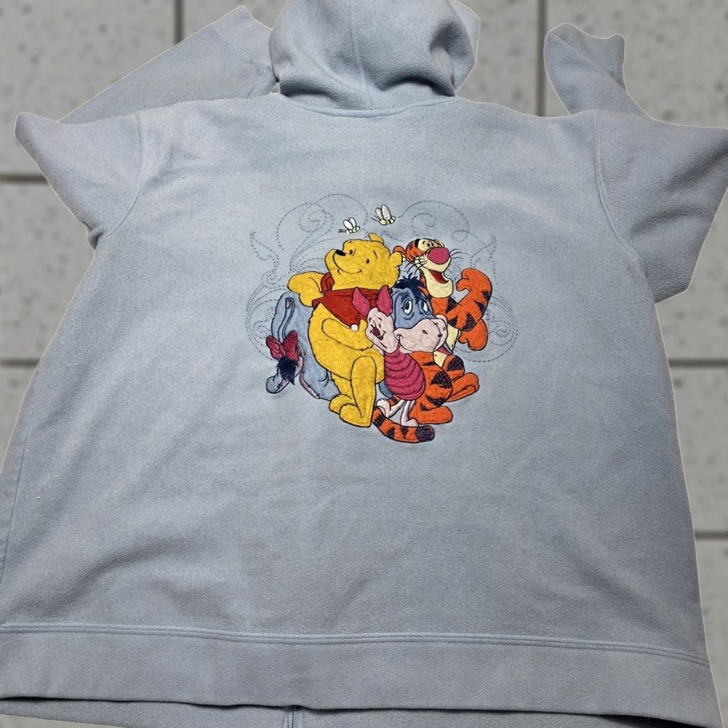 Disney VINTAGE Disney Winnie The Pooh Hoodie Women's Size 2XL Blue Full Zip Fleece Size XXL / US 16-18 / IT 52-54 - 1 Thumbnail