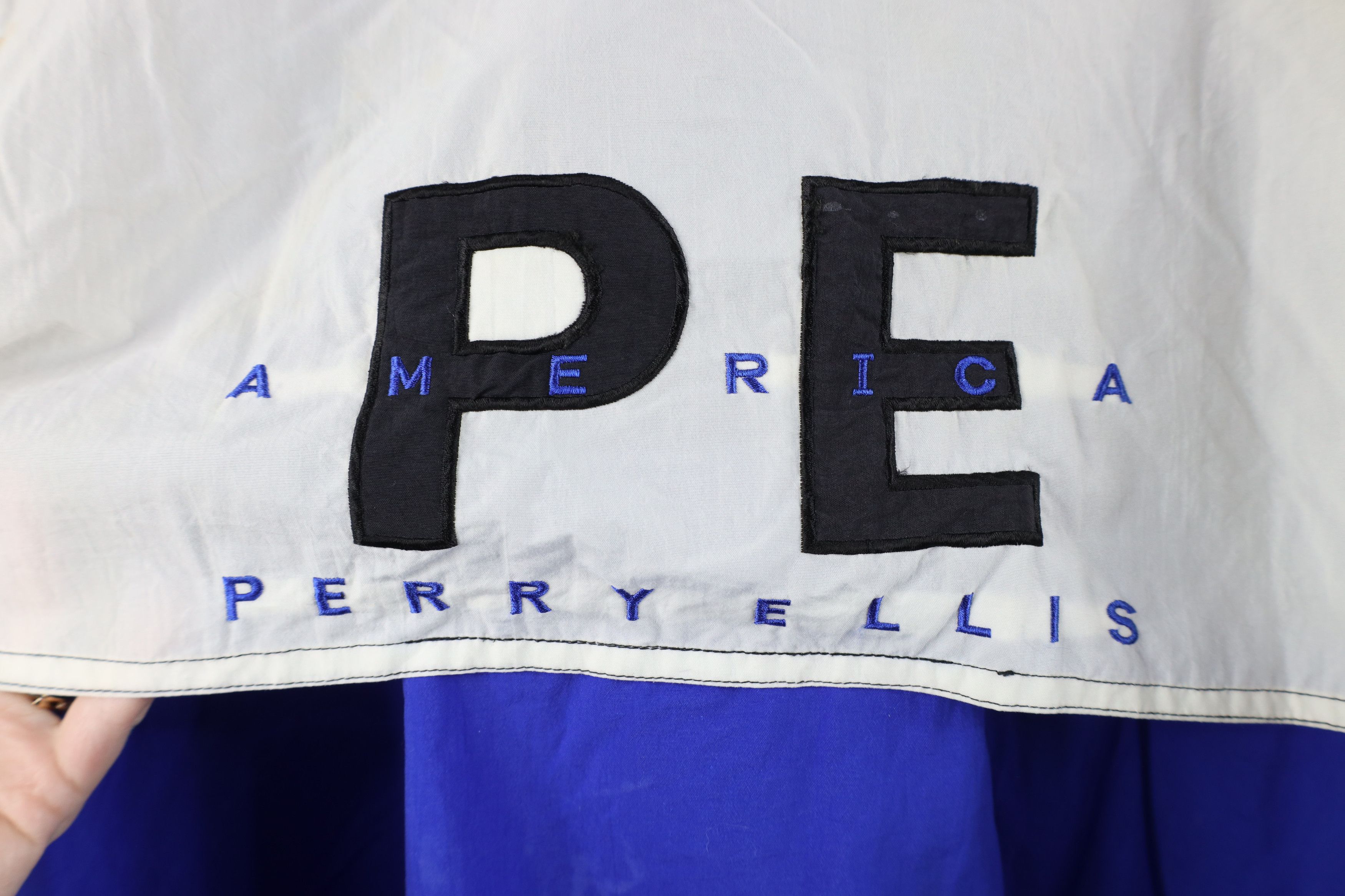 Perry Ellis Vintage 90s Perry Ellis Reflective Lined Windbreaker Jacket Size US XXL / EU 58 / 5 - 13 Thumbnail
