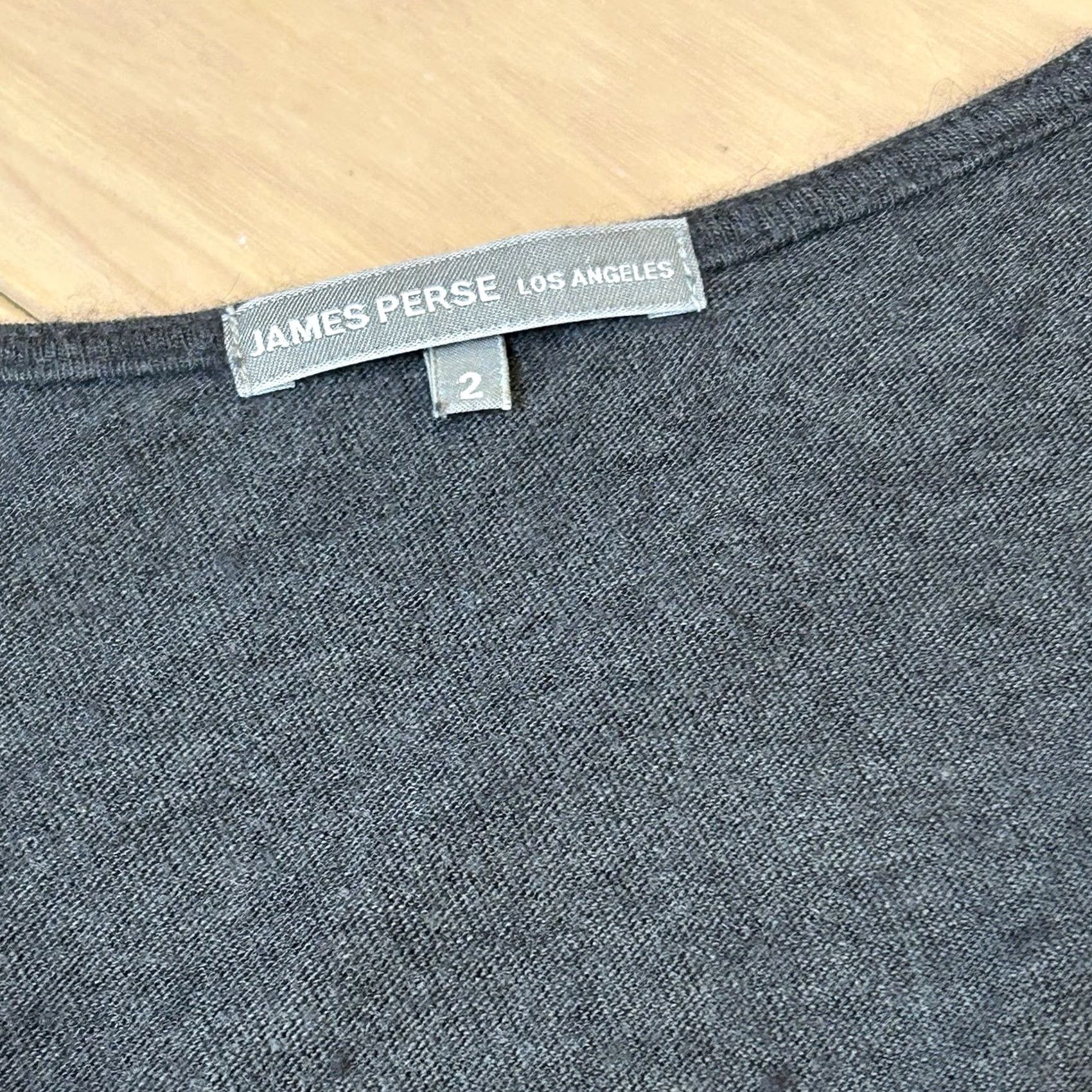 James Perse VINTAGE James Perse Crossover Sweater Deep V-Neckline Long Sleeve Womens 2 Gray Knit Pullover Regular Womens Size XS / US 0-2 / IT 36-38 - 5 Thumbnail