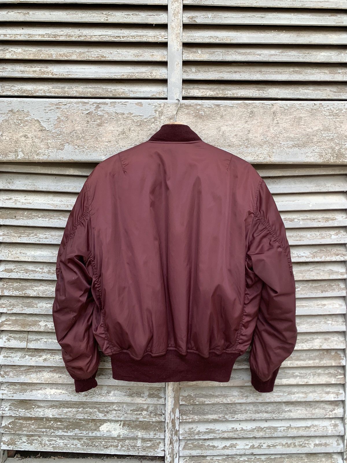 Vintage 🪖MA-1 MAN INTERMEDIATE MAROON BOMBER JACKET Size US M / EU 48-50 / 2 - 10 Thumbnail