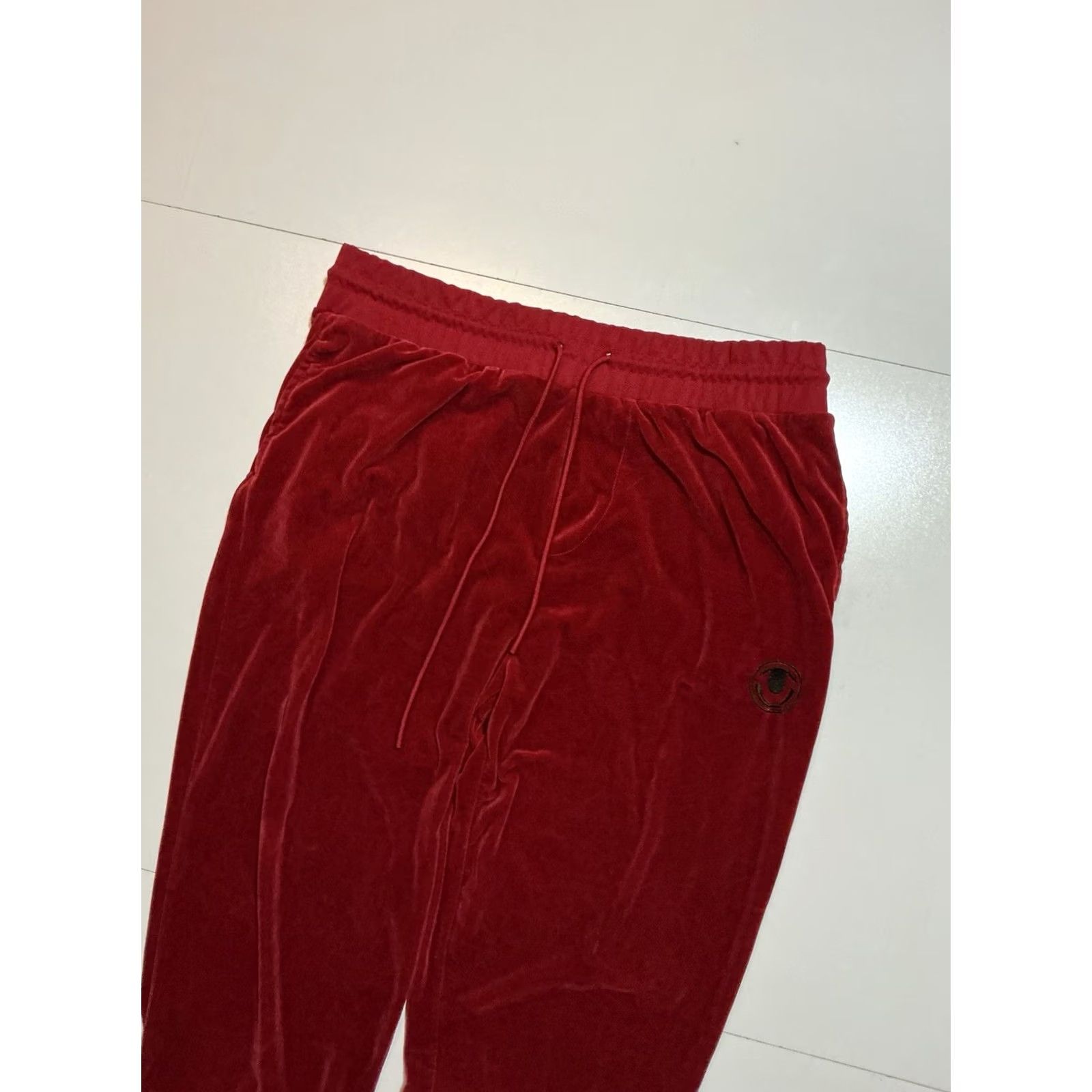 True Religion VINTAGE True Religion Red Dahlia Velour Jogger Track Pants HS Horseshoe Circle Logo 2XL Mens Size US 39 - 6 Thumbnail