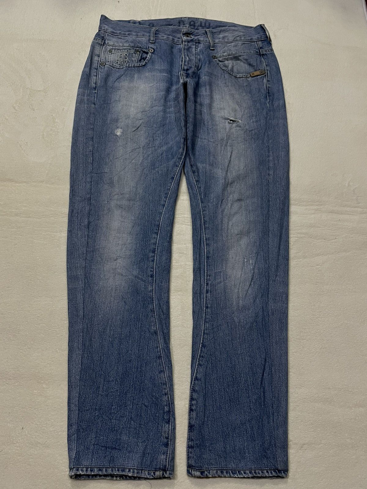 Vintage G-STAR RAW Skinny Mudwash Distress Ripped Denim Jean