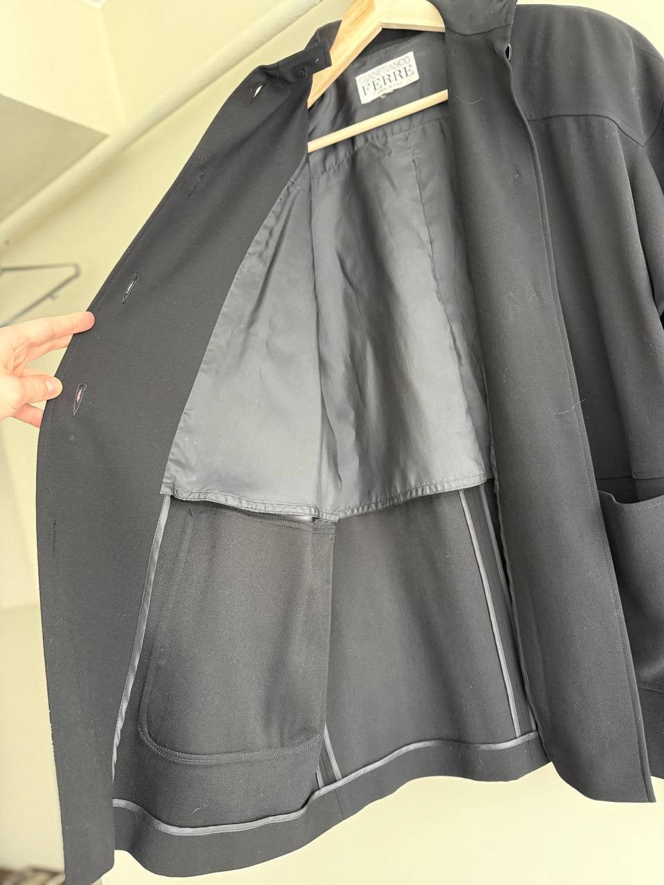 Gianfranco Ferre Gianfranco Ferre Black Lana Womens Blazer’s Jacket Size XL / US 12-14 / IT 48-50 - 11 Thumbnail