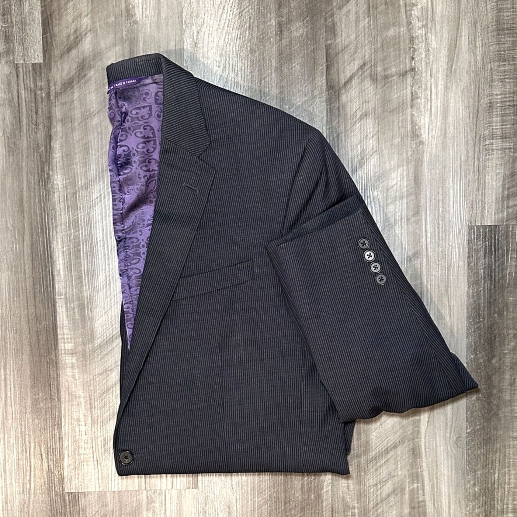 Ted Baker Ted Baker London Endurance Jones Pinstripe Sport Coat - 42 Men Regular Wool Black Stripes Sport Coat Mens 42 Size US XS / EU 42 / 0 - 2 Thumbnail