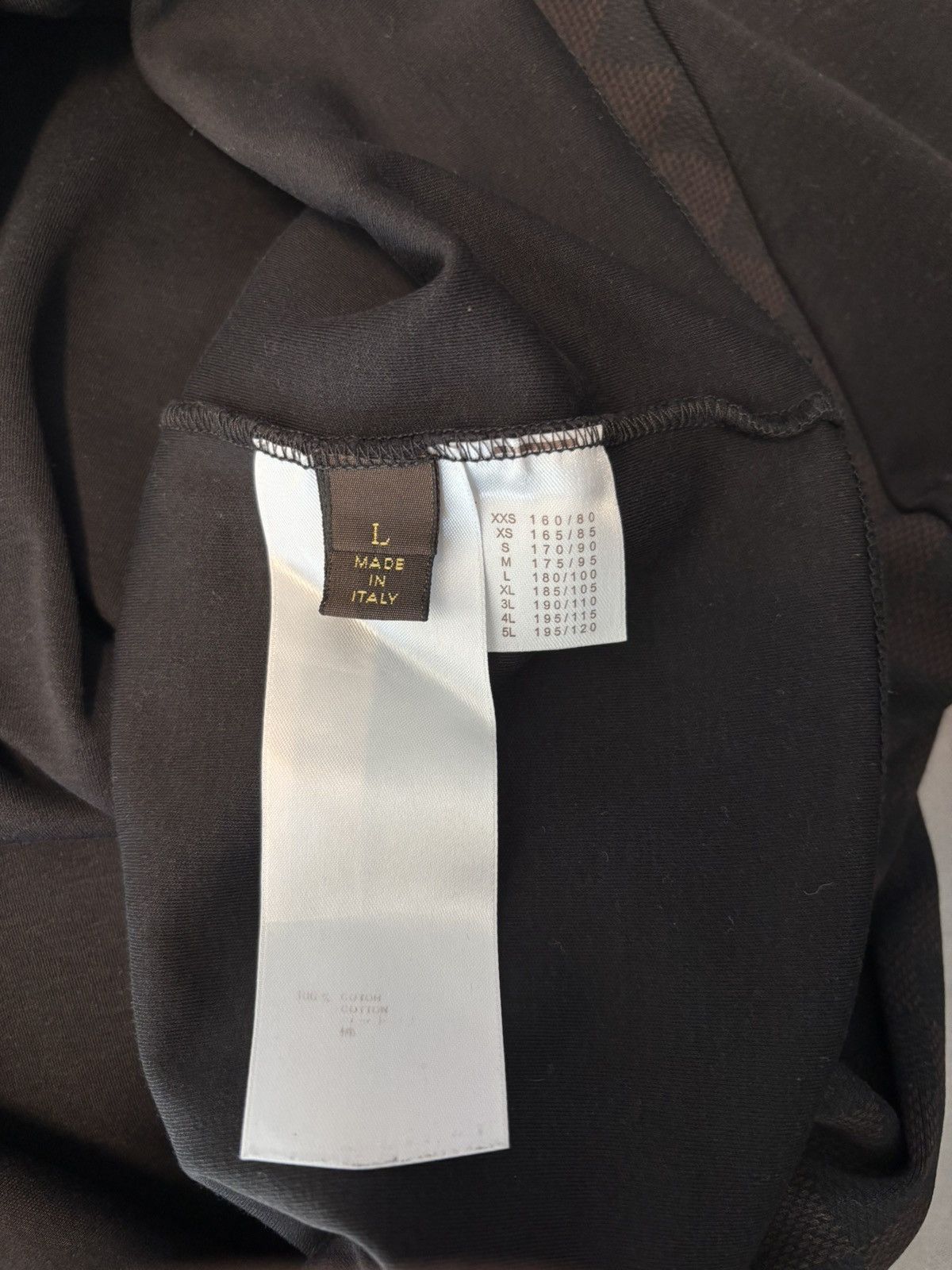 Louis Vuitton Louis Vuitton Black/Brown Damier Print Long Sleeve T-Shirt Size US L / EU 52-54 / 3 - 5 Thumbnail