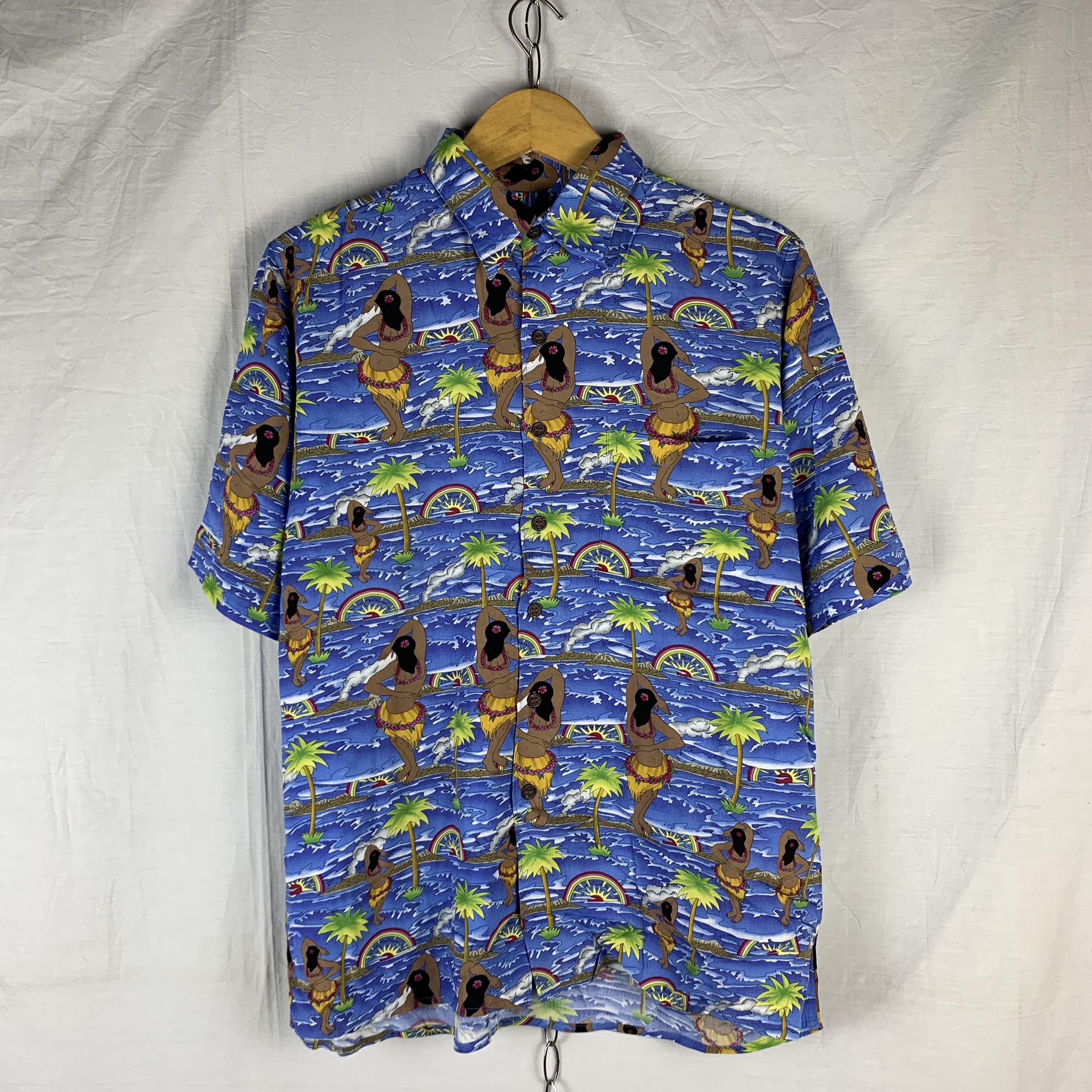 Reyn Spooner Disney Mickey Mouse buy Tiki Hawaiian Button Shirt