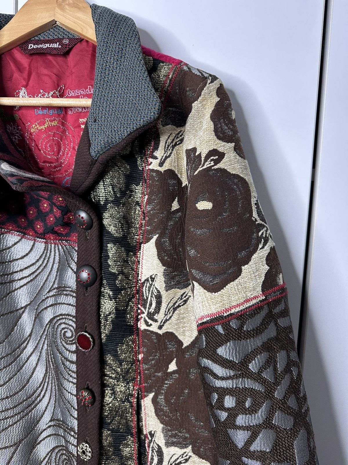 Desigual Desigual Avan Garde Japan Style Patchwork Geisha Coat Size L / US 10 / IT 46 - 8 Thumbnail