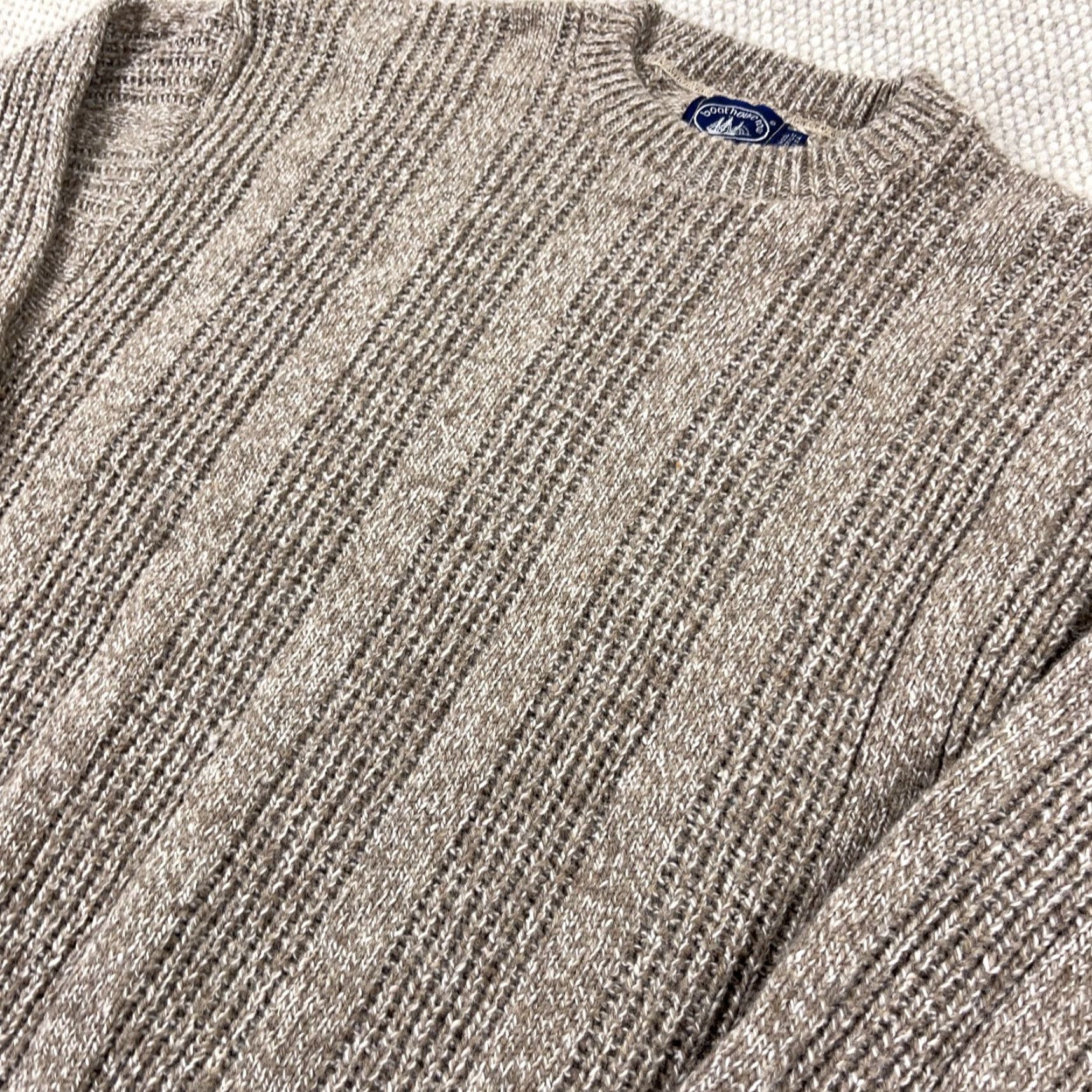 Vintage VINTAGE Boat House Row Sweater Men Large Beige Wool Knit 90s Casual Pullover Size US L / EU 52-54 / 3 - 6 Thumbnail