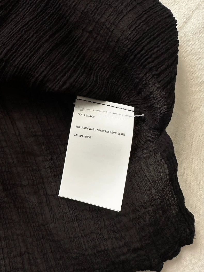 Our Legacy Our Legacy Black semi-transparent short-sleeved shirt Size US S / EU 44-46 / 1 - 3 Thumbnail