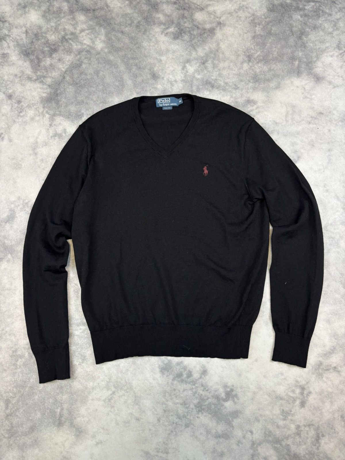 Polo Ralph Lauren Vintage polo Ralph Lauren knit sweater v neck merino wool Size US M / EU 48-50 / 2 - 1 Thumbnail