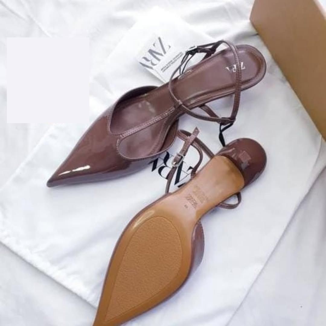 Zara ZARA Faux Patent Leather Heels Size US 10 / IT 40 - 8 Thumbnail