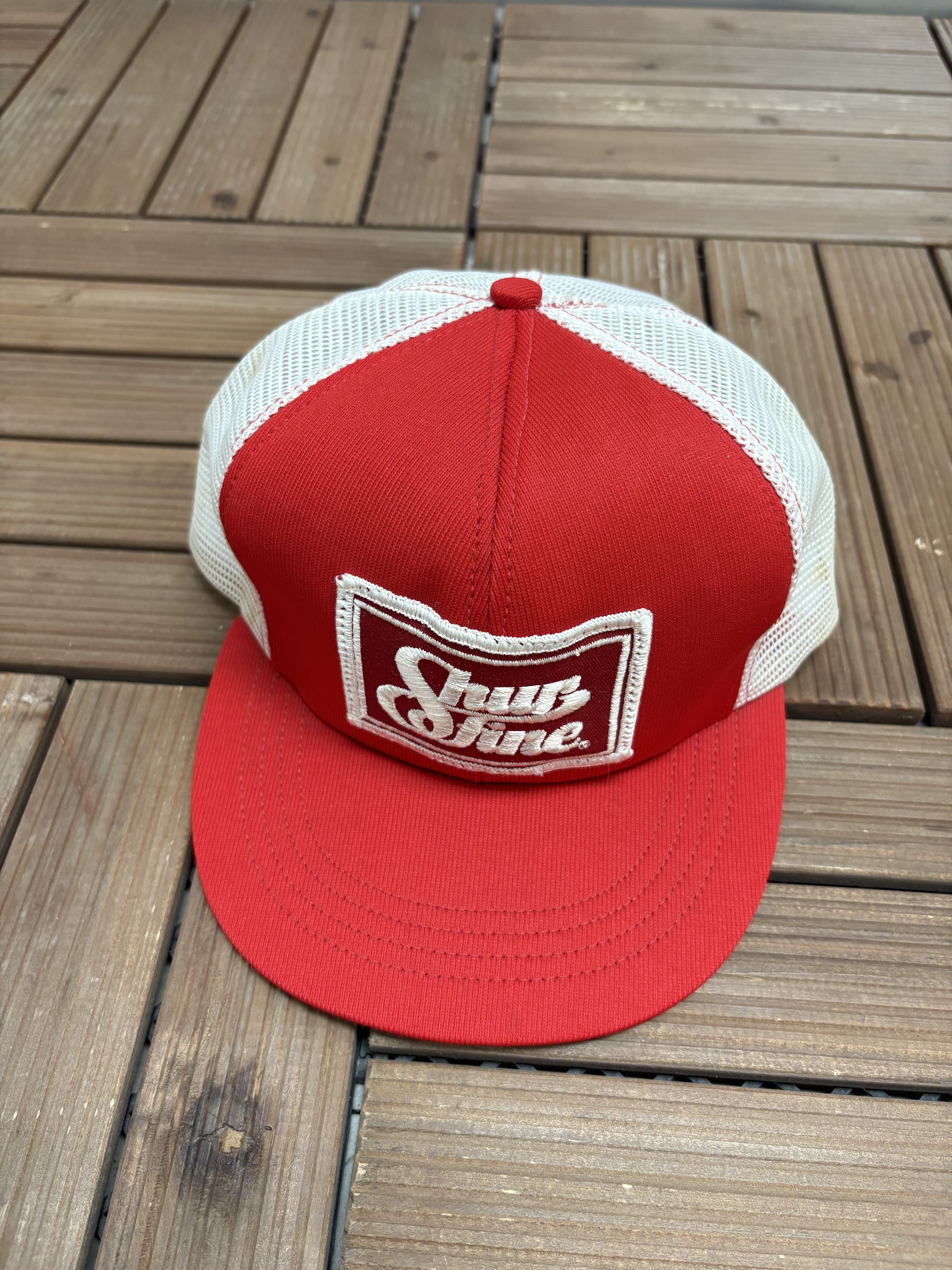 Vintage Shurfine Groceries Vintage Red Trucker Snap Back Hat Cap Size ONE SIZE - 1 Thumbnail