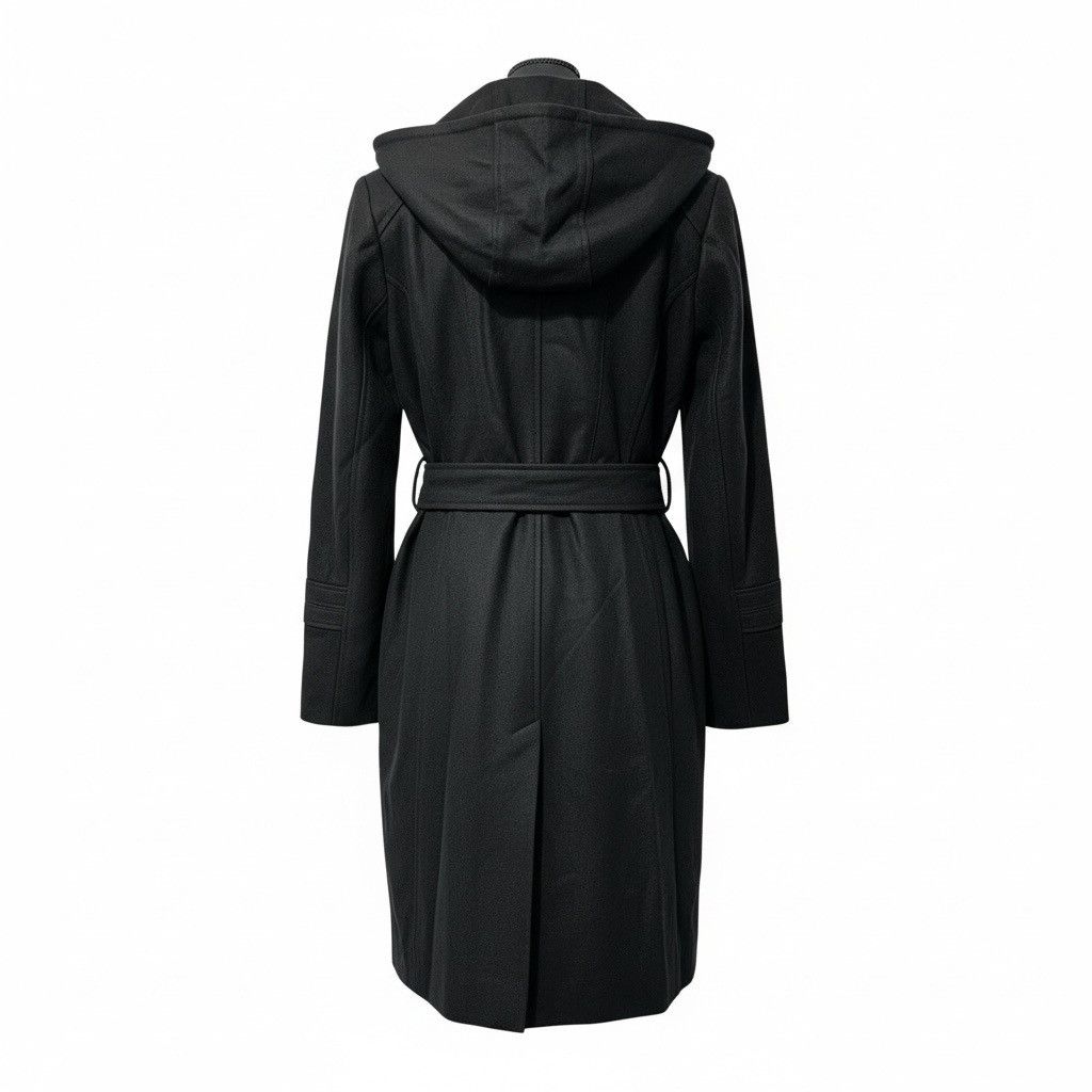 Michael Kors Hooded Trench Coat (item#d100) Size XL / US 12-14 / IT 48-50 - 3 Thumbnail