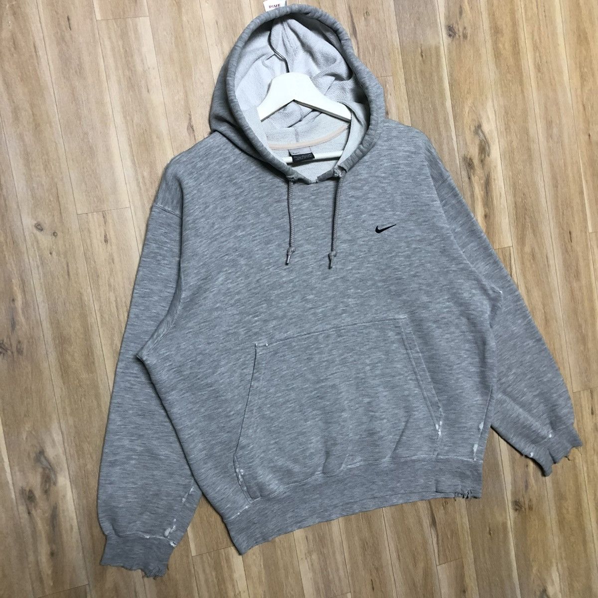 Nike Vintage Nike Swoosh Distressed Hoodie Sweatshirt Size US L / EU 52-54 / 3 - 2 Thumbnail