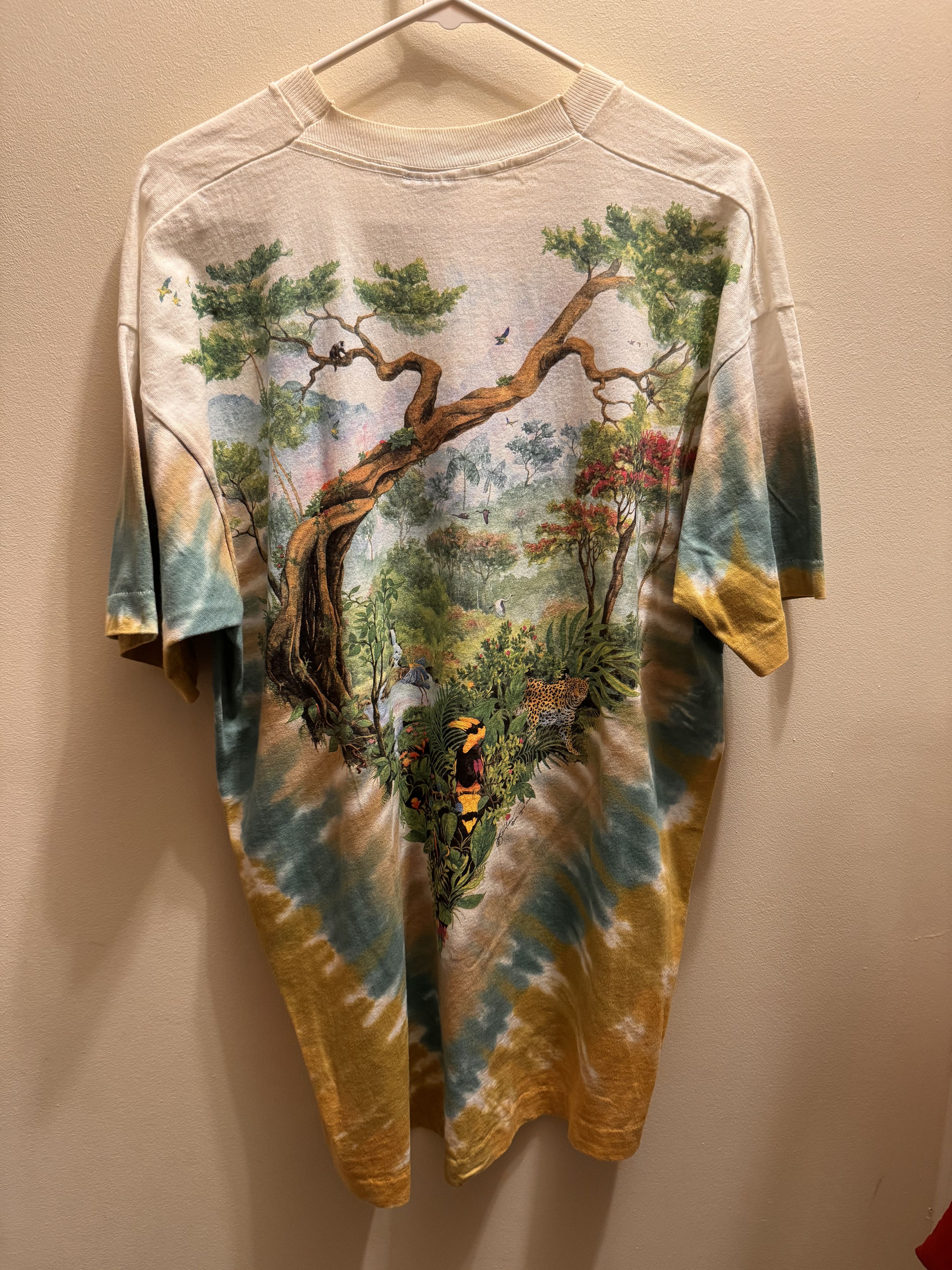 Liquid Blue VINTAGE 1992 LIQUID BLUE RAINFOREST TYE DYE SINGLE STITCH Size US XL / EU 56 / 4 - 2 Thumbnail