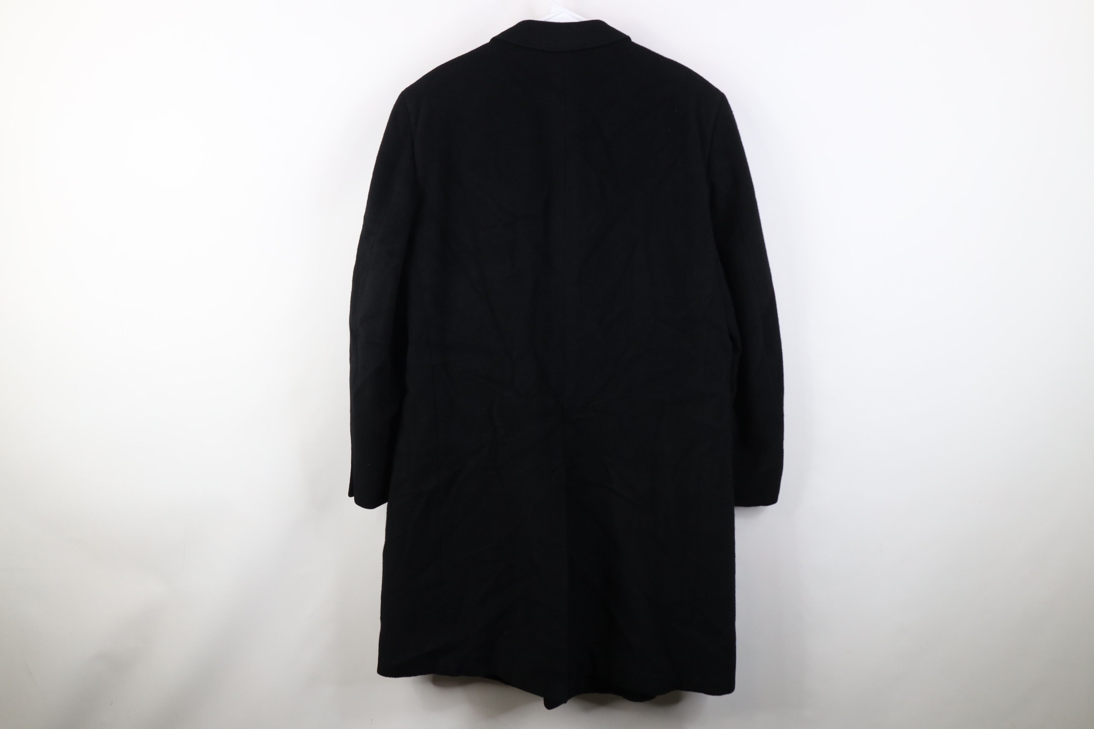 Vintage Vintage 70s Streetwear Button Overcoat Jacket Black USA Size US XXL / EU 58 / 5 - 15 Thumbnail