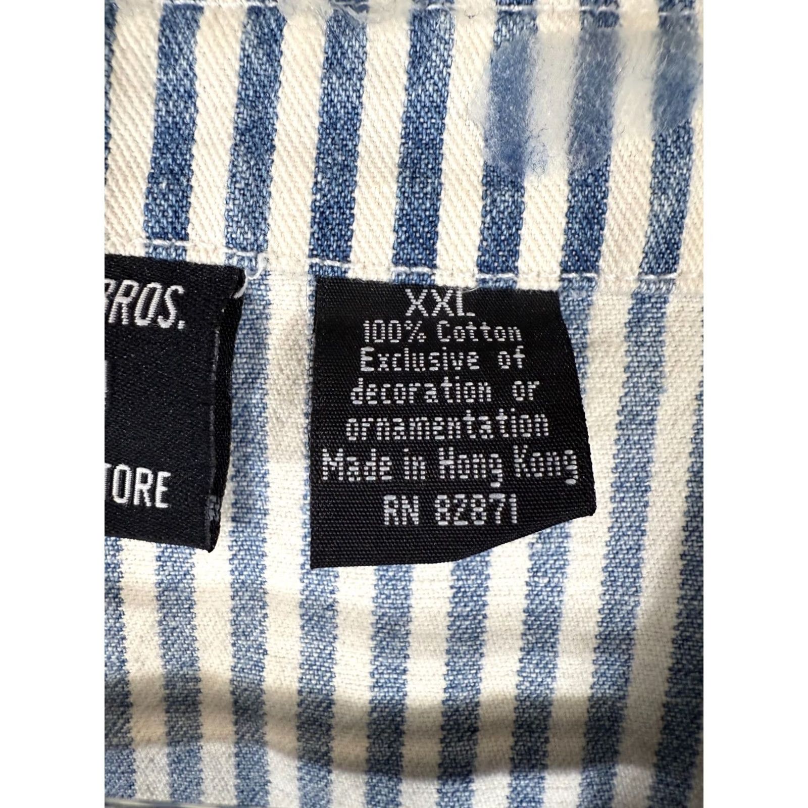 Vintage VINTAGE Warner Bros. Denim Vest Womens 2XL Blue White Striped Taz & Tweety 1996 Size XXL / US 16-18 / IT 52-54 - 7 Thumbnail