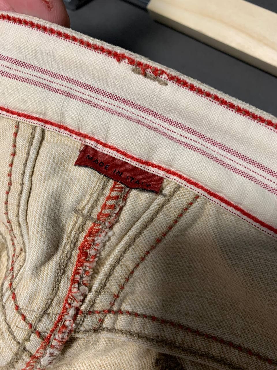 Marithe + Francois Girbaud Marithe Francois Girbaud Beige Denim Size 29 Straight Size US 29 - 7 Thumbnail
