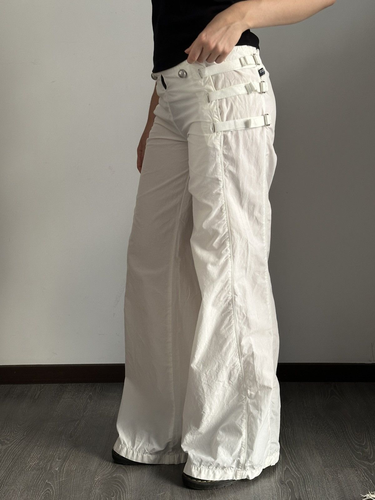 Jean Paul Gaultier Jean Paul Gaultier Jeans Wide Leg Straped Vintage Archive Size 26" / US 2 / IT 38 - 4 Thumbnail