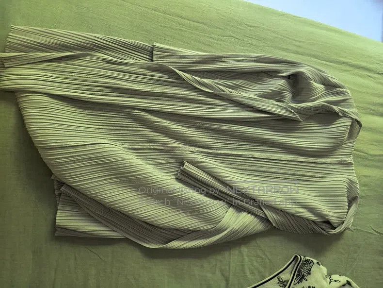 Issey Miyake Issey Miyake Green Long Cardigan Size L / US 10 / IT 46 - 3 Thumbnail