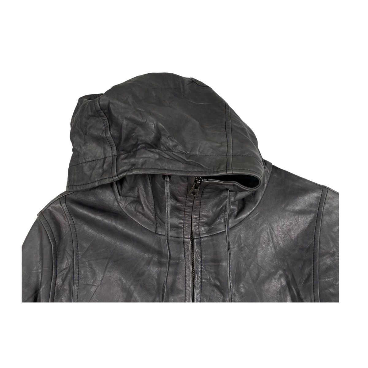Japanese Brand × Leather × Other 💥SHAMA JAPAN COWHIDE LEATHER HOODIE JACKET Size US S / EU 44-46 / 1 - 5 Thumbnail