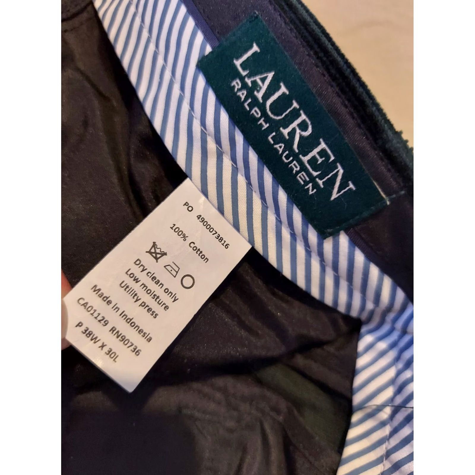 Polo Ralph Lauren Polo Ralph Lauren Mens Pants Corduroy 38x30 Navy Blue Dress Chino Slacks Regular Size 38 Inseam 30 Mens Size US M / EU 48-50 / 2 - 4 Thumbnail