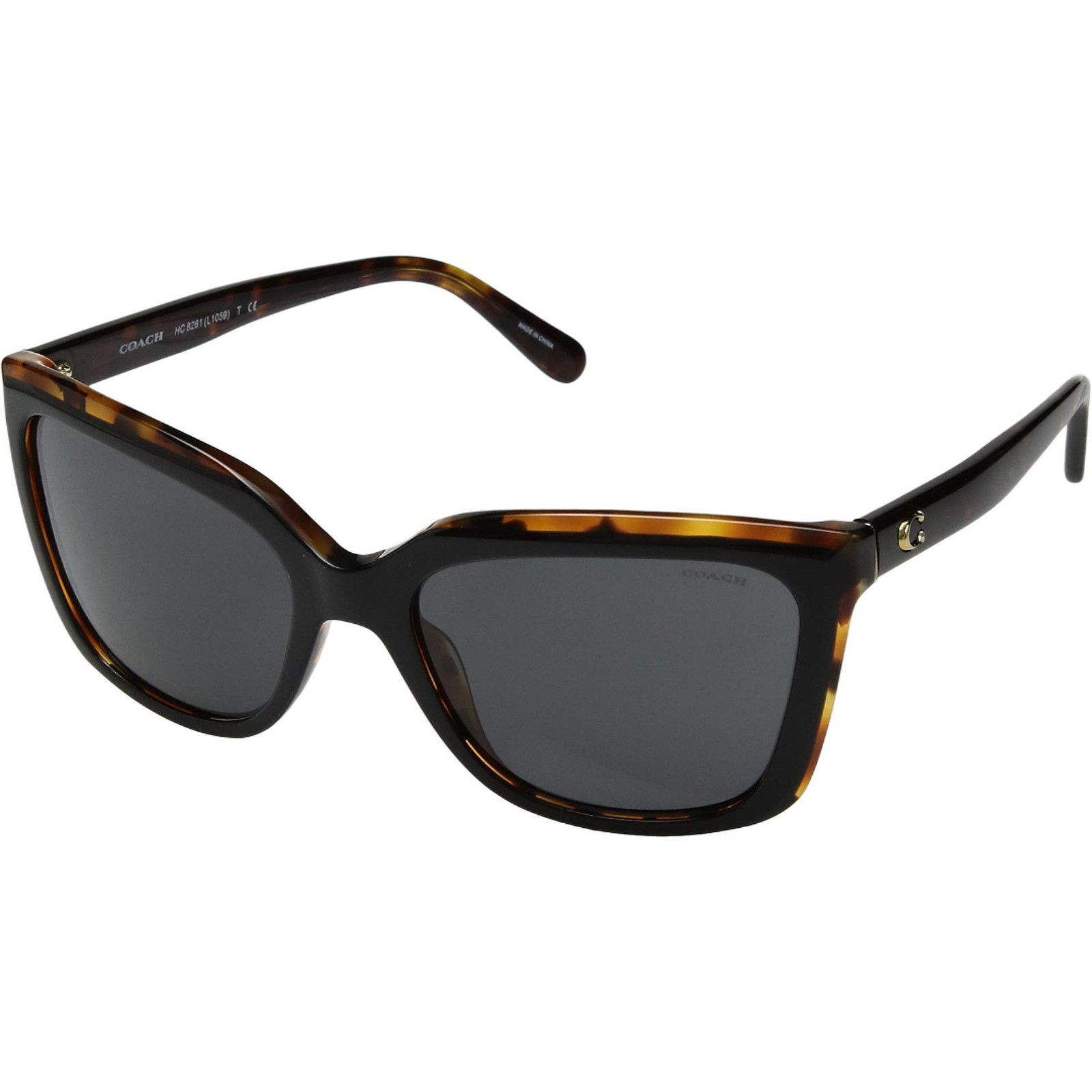 Coach Coach Cat Eye Sunglasses Tortoise Shell Grey Lens HC8261 Size ONE SIZE - 2 Thumbnail