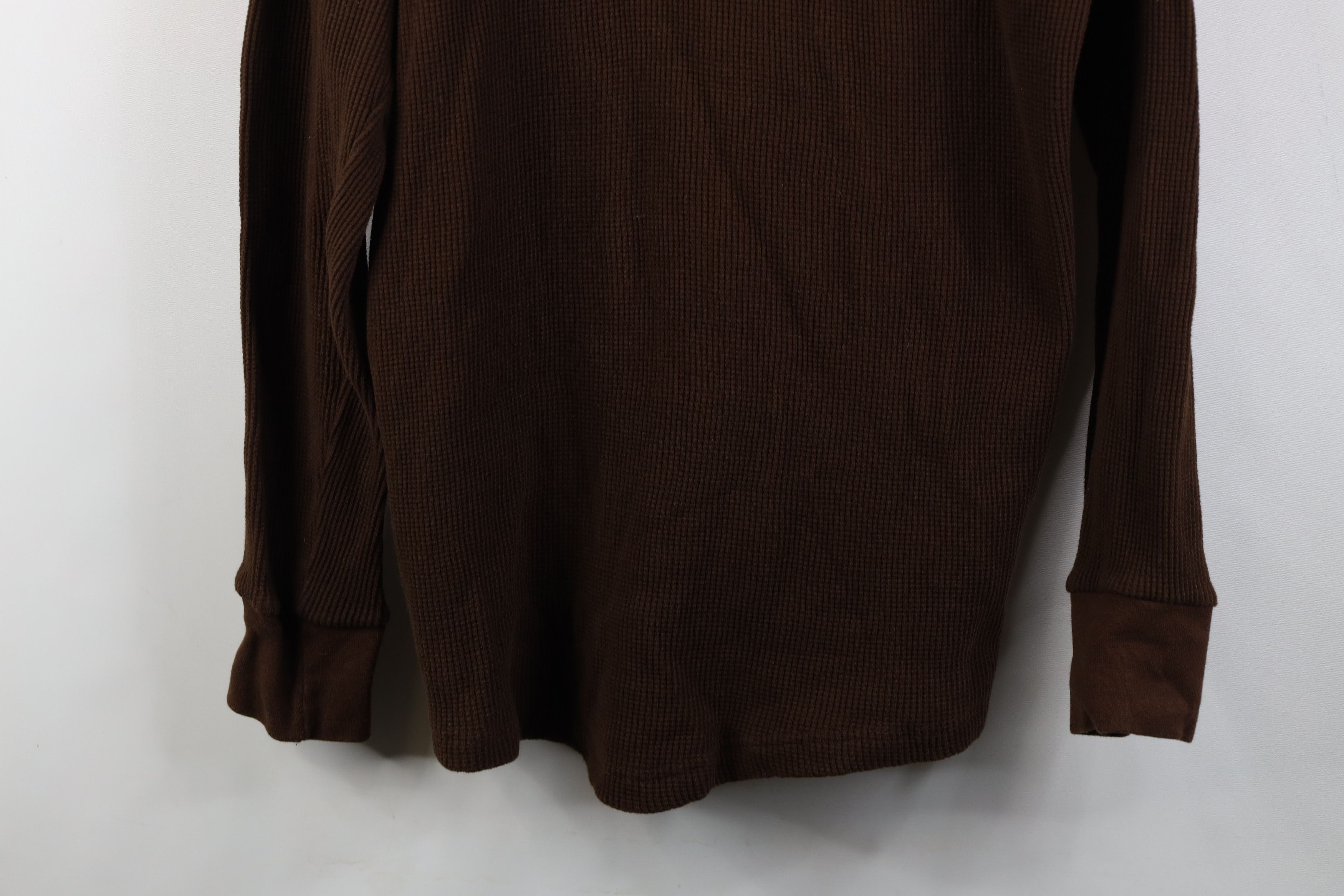 Vintage Vintage 90s Y2K Streetwear Waffle Knit Long Sleeve T-Shirt Size US L / EU 52-54 / 3 - 3 Thumbnail