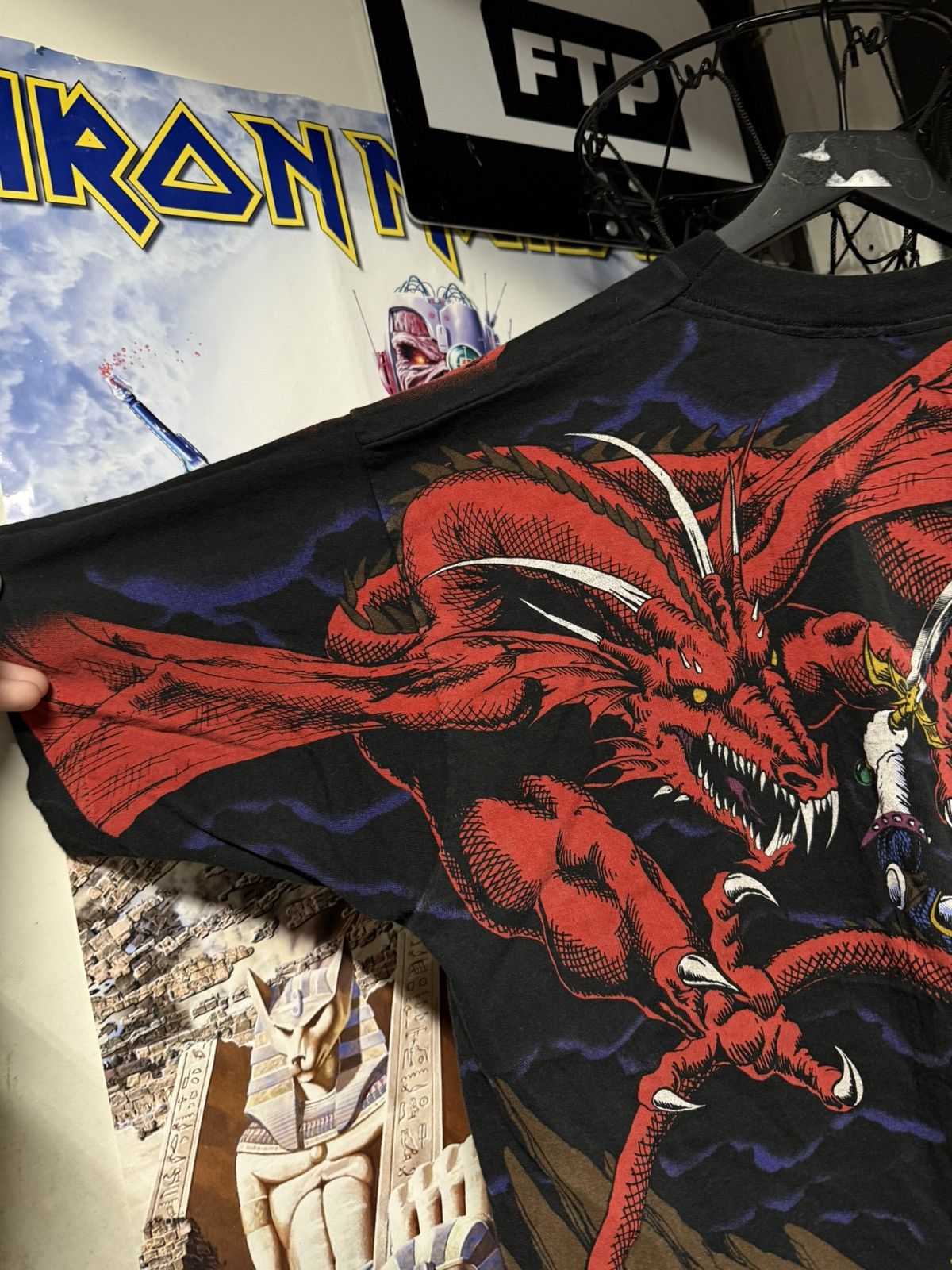 Vintage Vintage 1993 Liquid Blue Dragon AOP T-Shirt Rare XLarge Size US XL / EU 56 / 4 - 9 Thumbnail