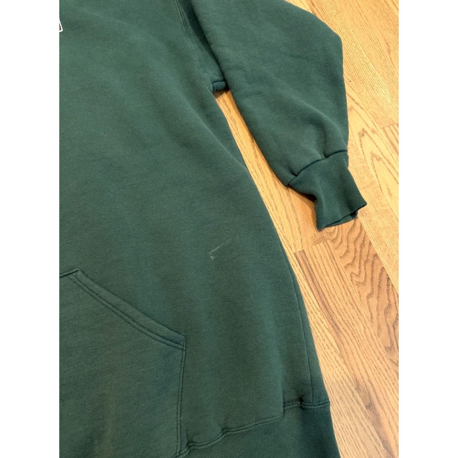 Doublet VINTAGE Russell Hoodie Sweatshirt Men’s XL Green 1980s Pullover Heavyweight Fleece Pockets Lined 80s True Vintage USA Logo Power Retro size XL Mens Size US XL / EU 56 / 4 - 7 Thumbnail